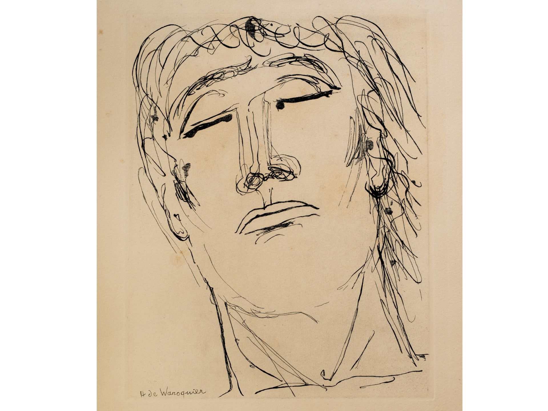 Henry de Waroquier, 1881 - 1970, Etching/Lithography - Image 2 of 5