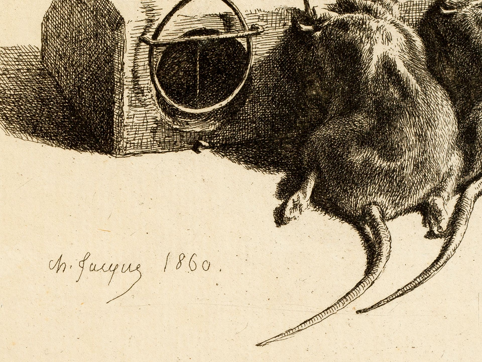 Rat trap, Lithography, 19th century - Image 4 of 5