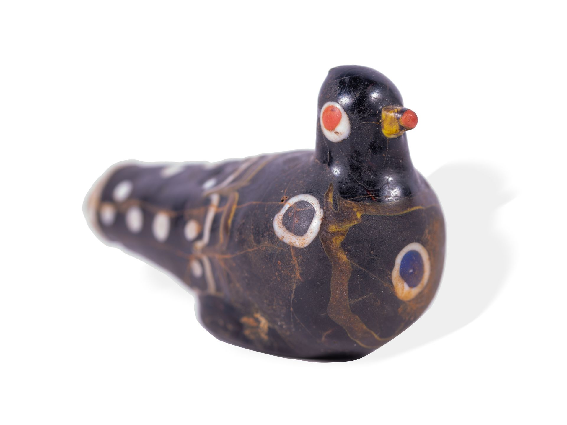 Phoenician sand core glass, In the form of a bird - Image 6 of 8