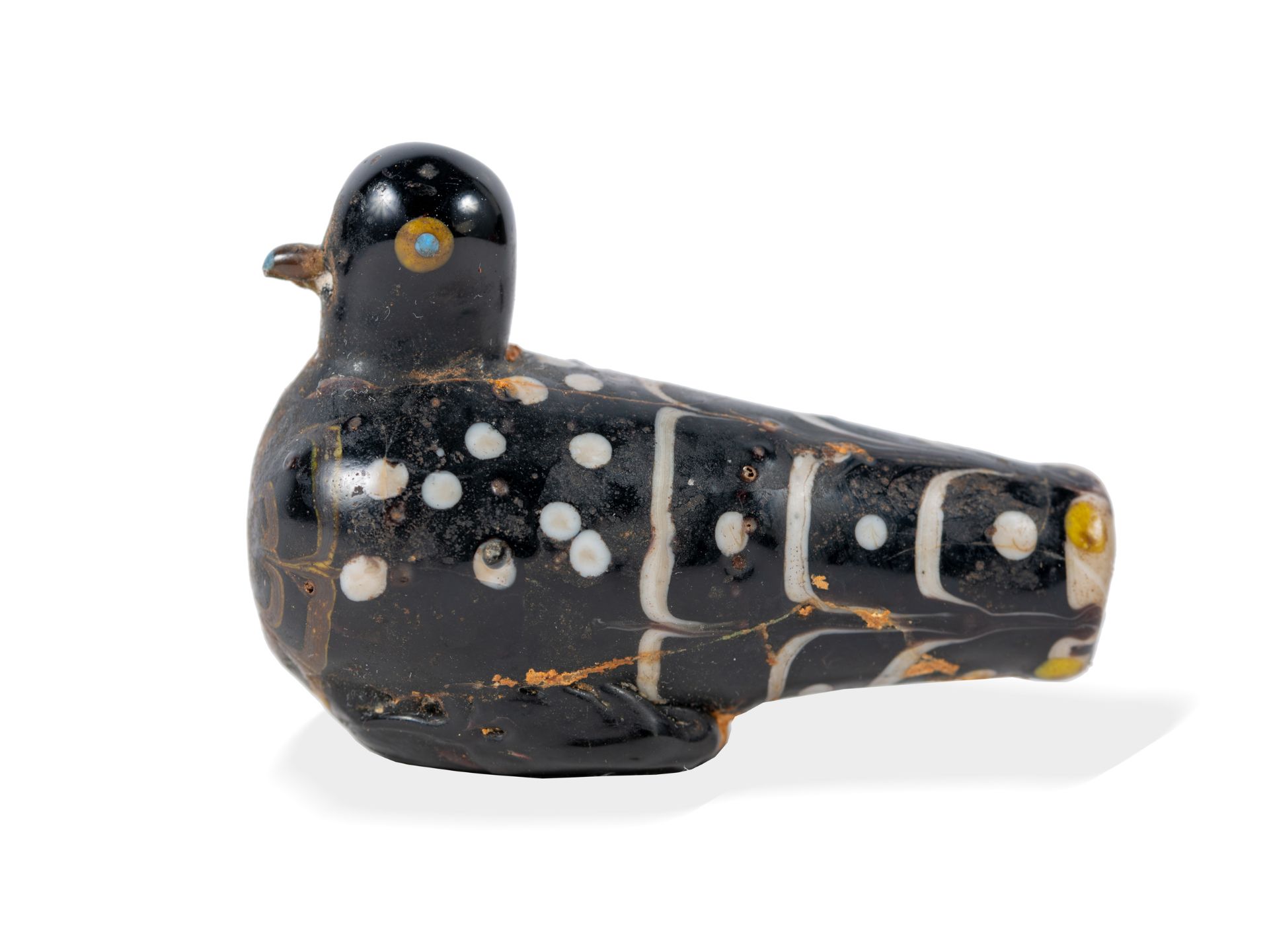 Phoenician sand core glass, In the form of a bird - Image 2 of 8