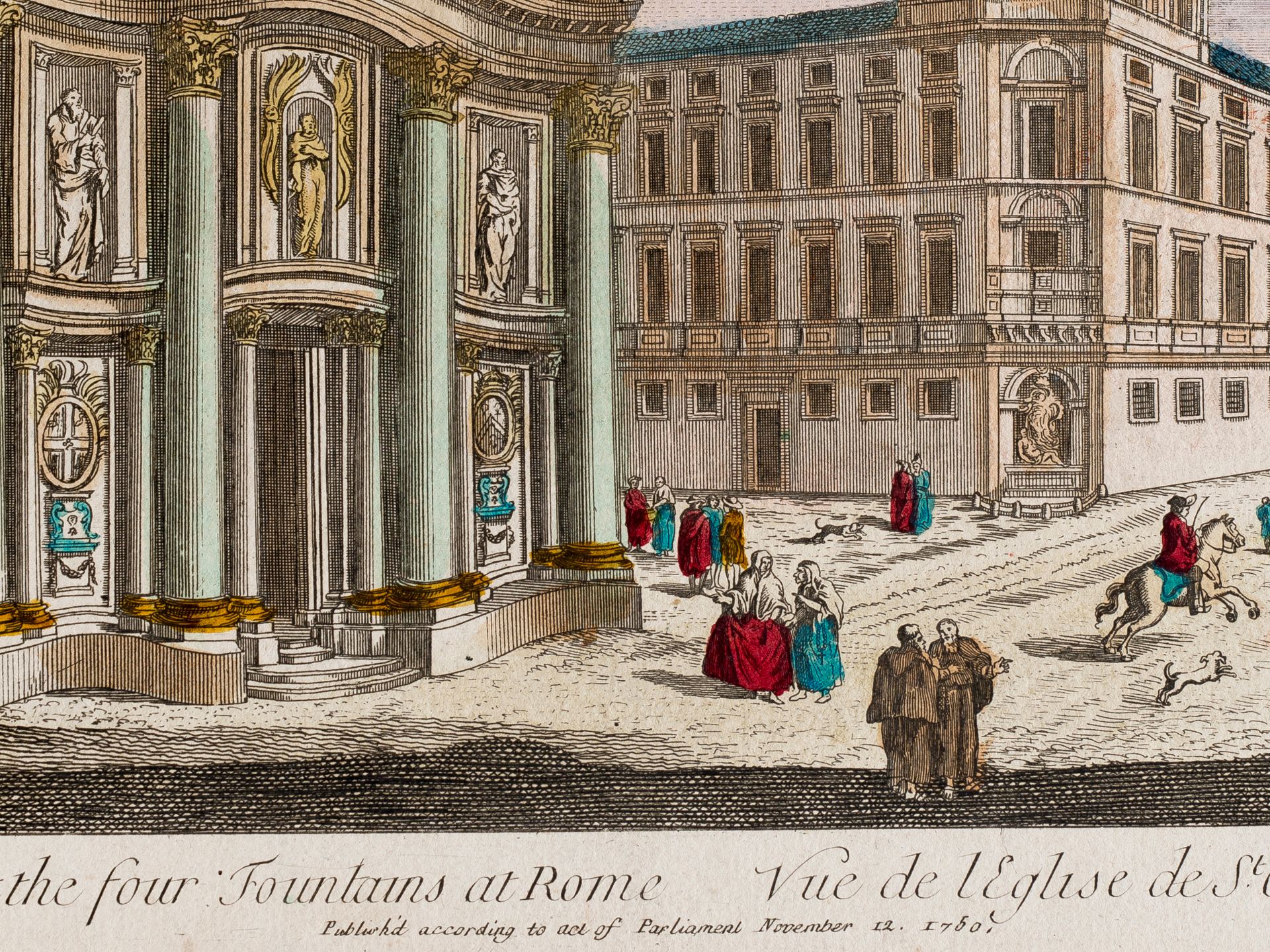 “A View of St. Carlins Church at the four Fountains at Rome” - Bild 2 aus 2