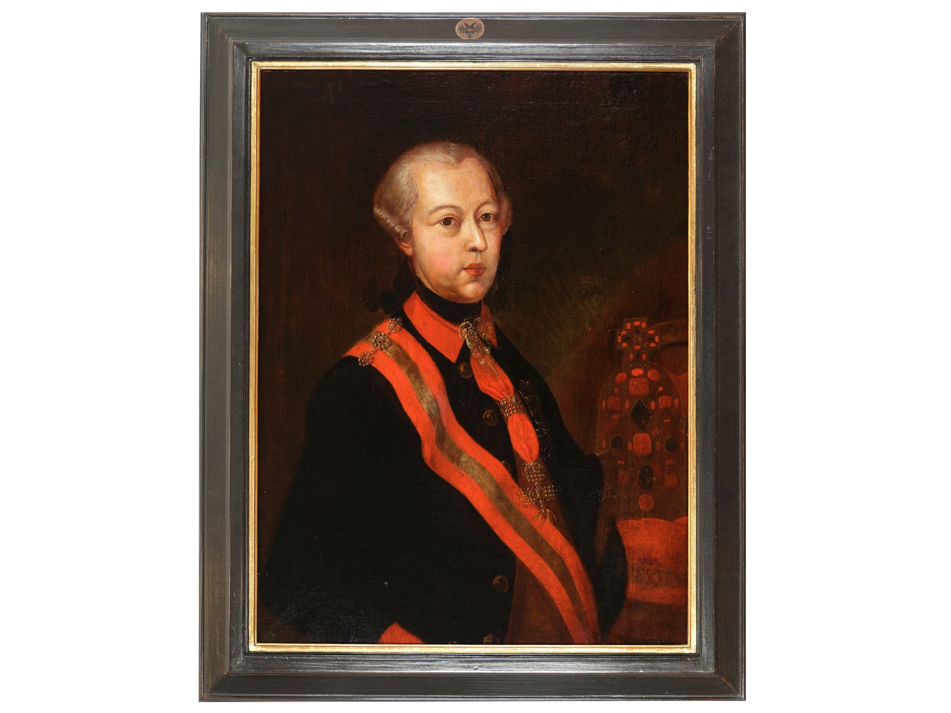 Unbekannter Maler, Portrait von Joseph II., Öl auf Leinwand, doubliert  - Bild 2 aus 5