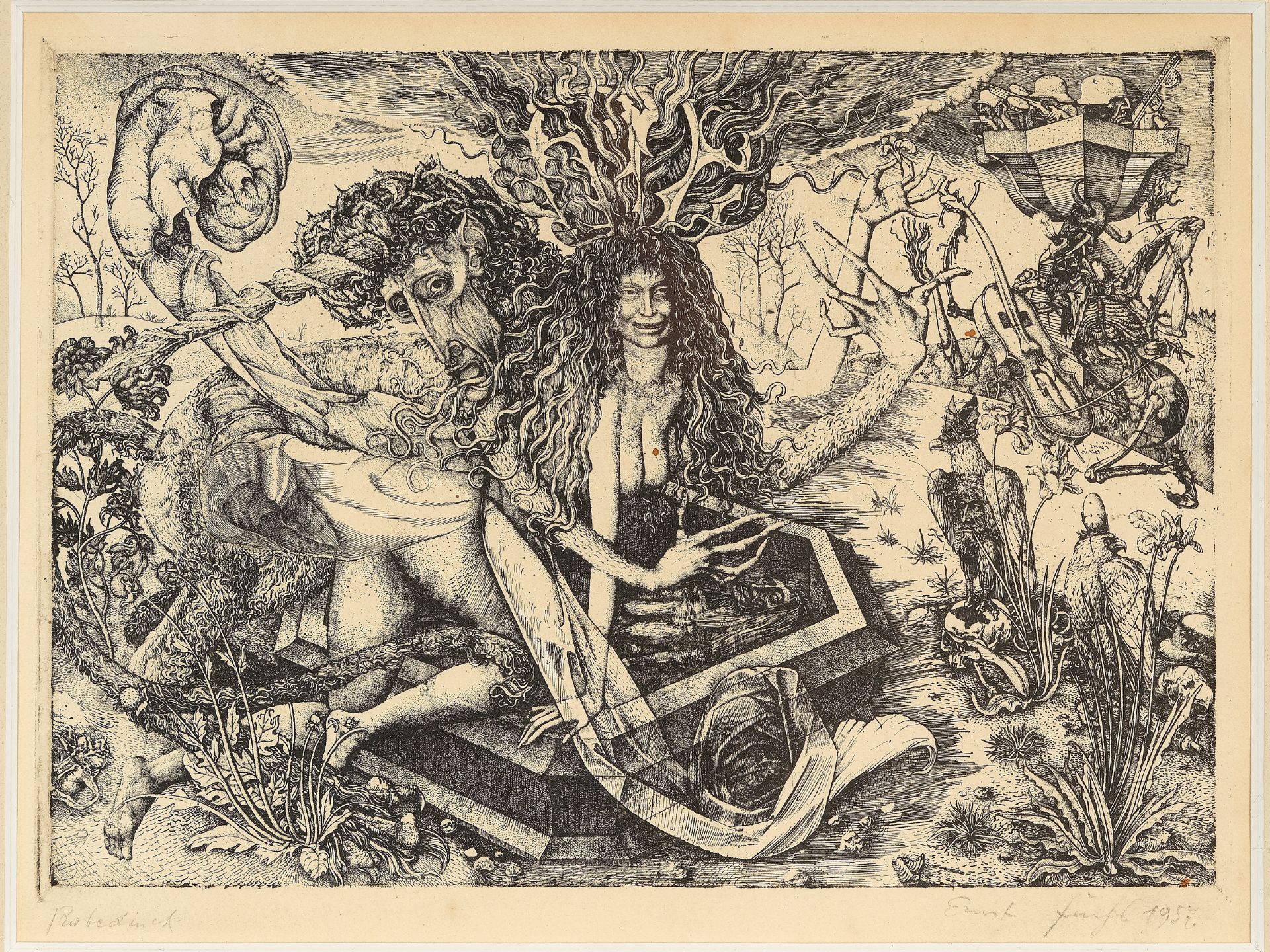 Ernst Fuchs, Vienna 1930 - 2015 Vienna, The temptation of the unicorn