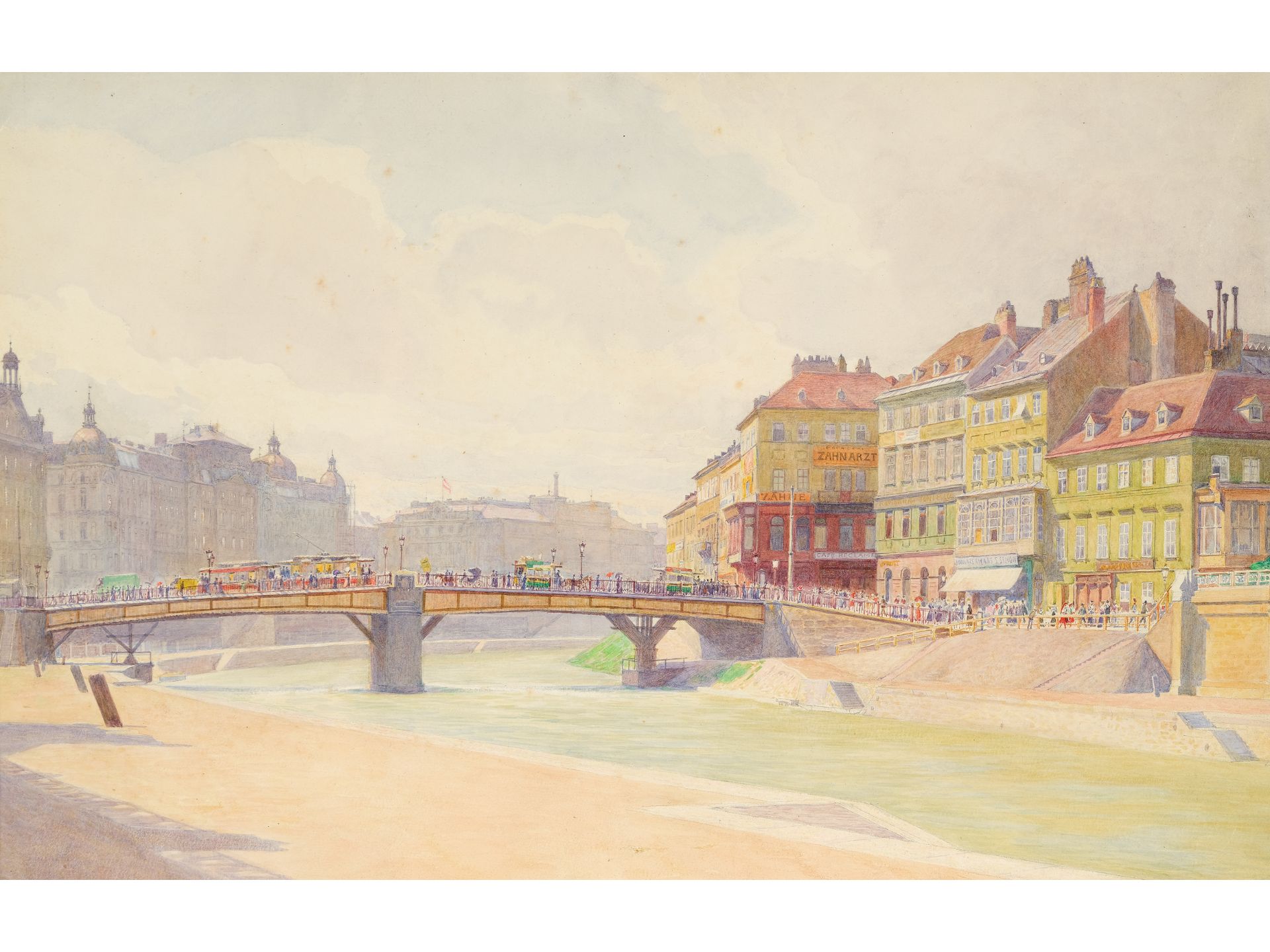 Carl Müller, Wien 1862 - 1938 Wien, Vedute von der Franzenbrücke