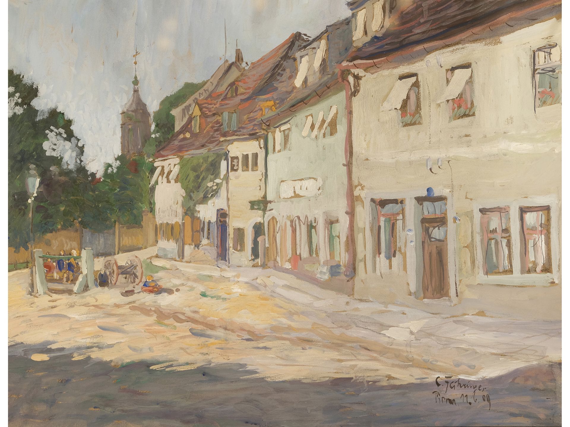 Carl Fahringer, Wiener Neustadt 1874 - 1952 Vienna, Motif from Pirna