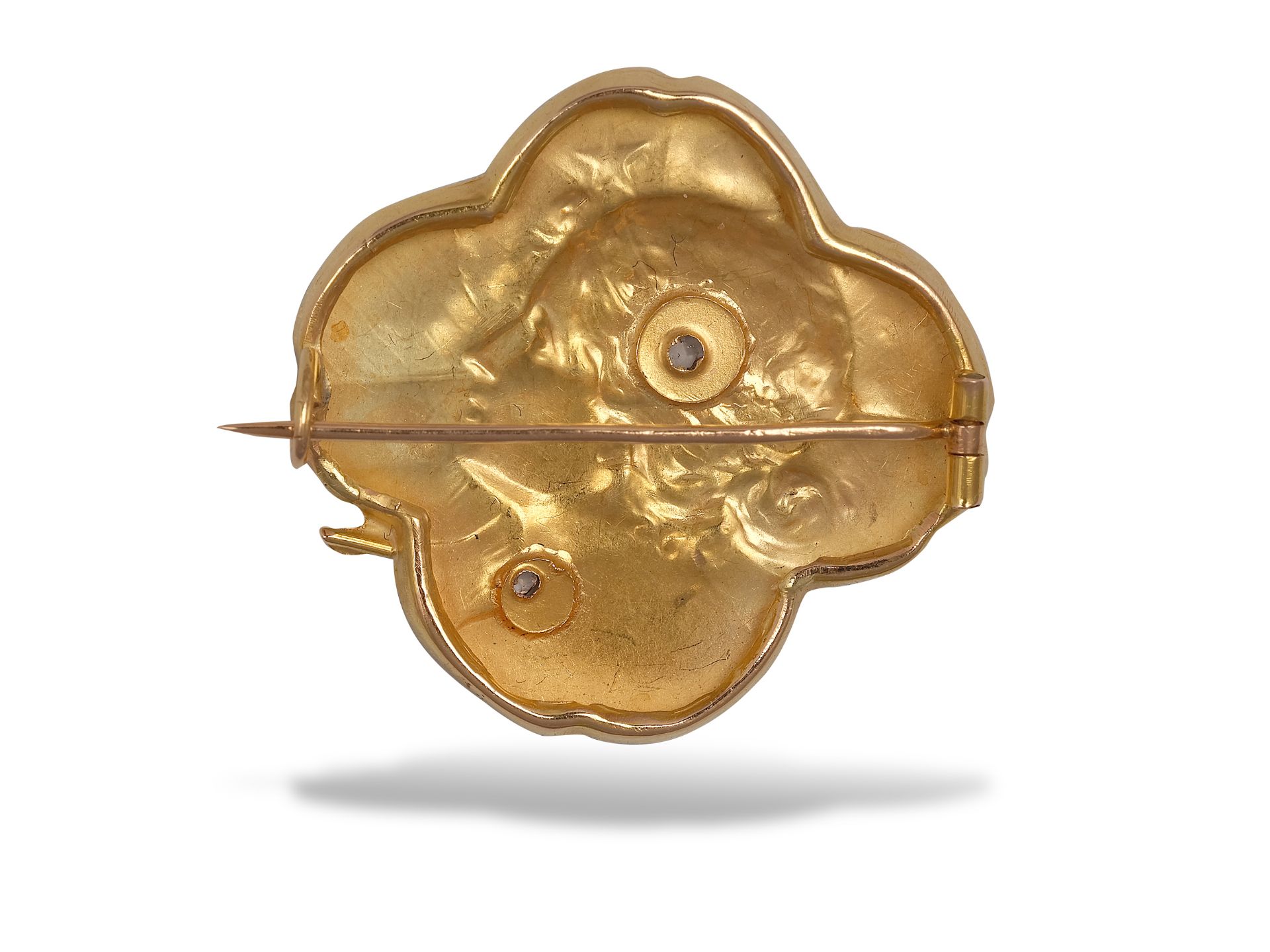 Brooch, Around 1890, 18 ct gold - Image 3 of 4