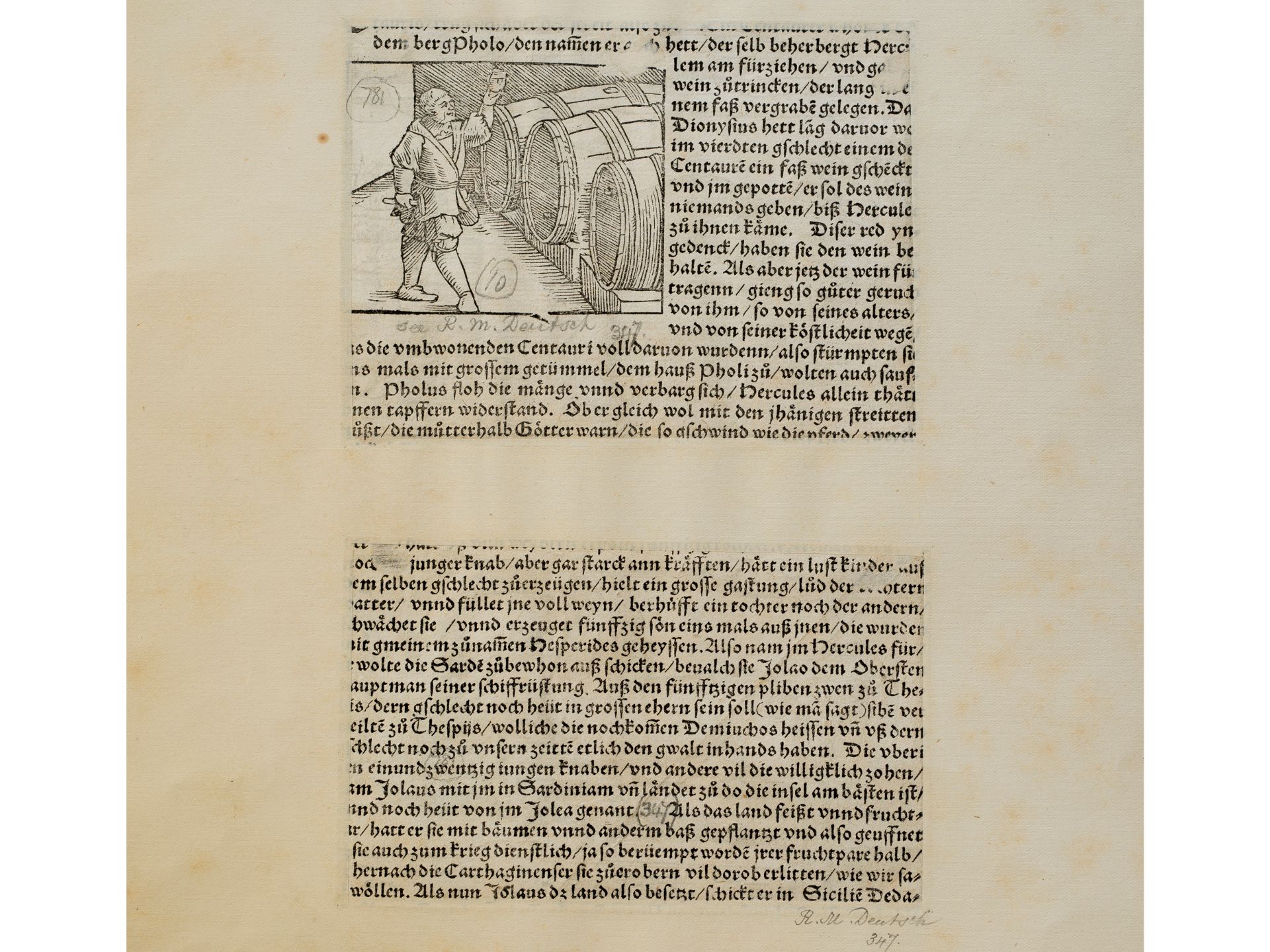 Monogrammist H.F., Nachfolge, „Hirsch und Hirschkalb“ & „Bucephalus“ - Bild 2 aus 5