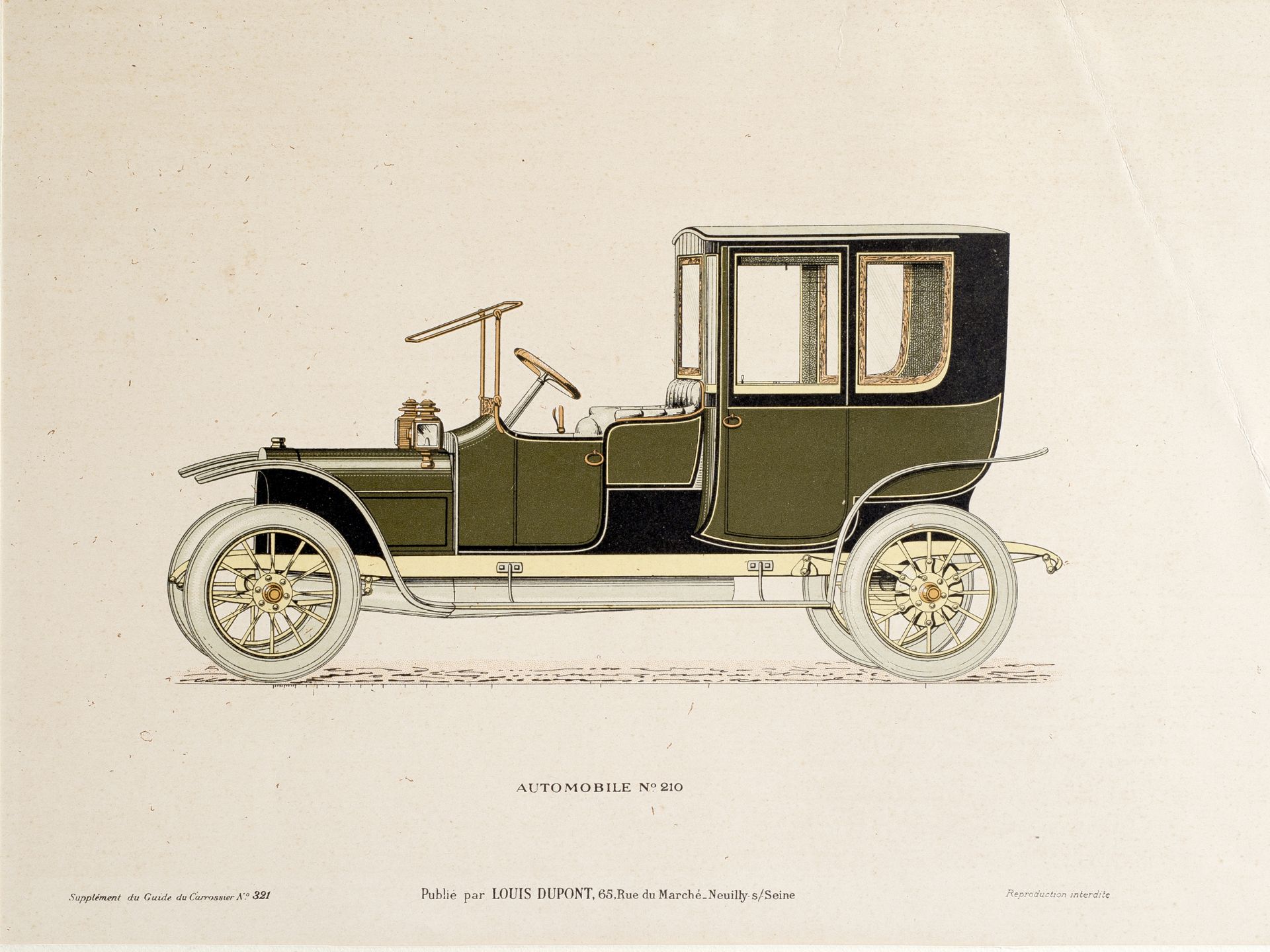 "Automobile No. 210", From "Guide du carrossier”, Paris