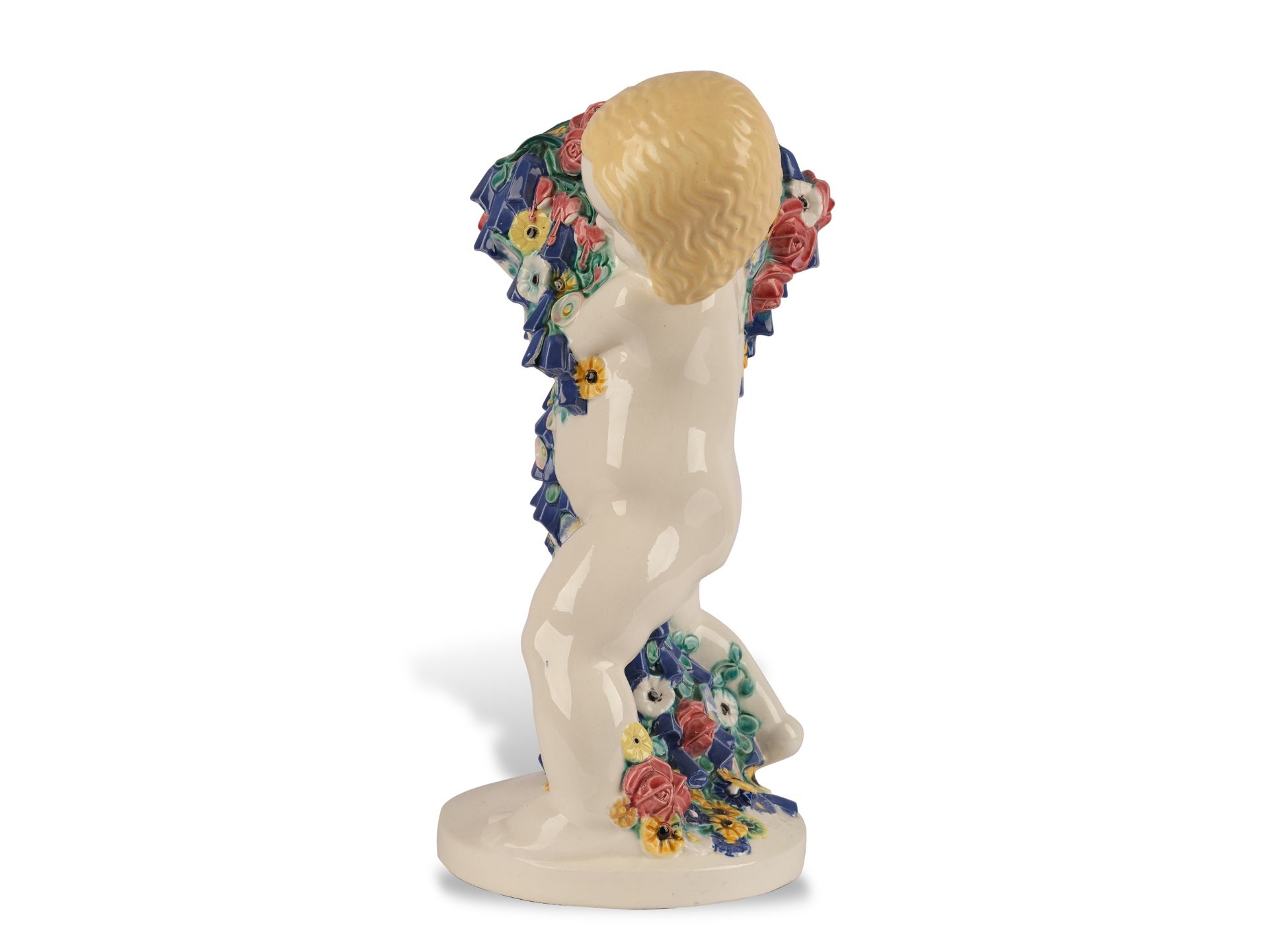 Michael Powolny, Judenburg 1871 - 1954 Vienna, Muse putto with flowers "Spring - Image 2 of 5