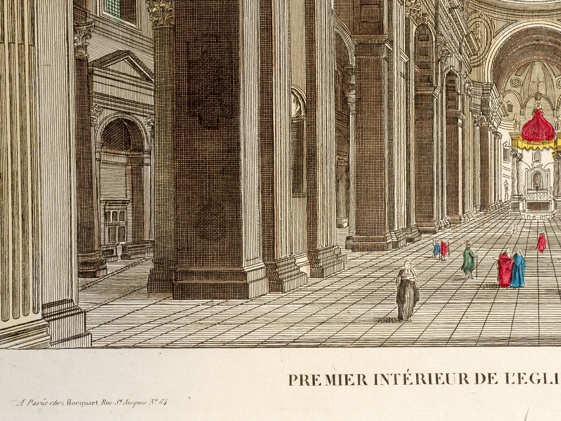 Premier intérieur de l'eglise de S. Pierre a Rome - Image 2 of 2