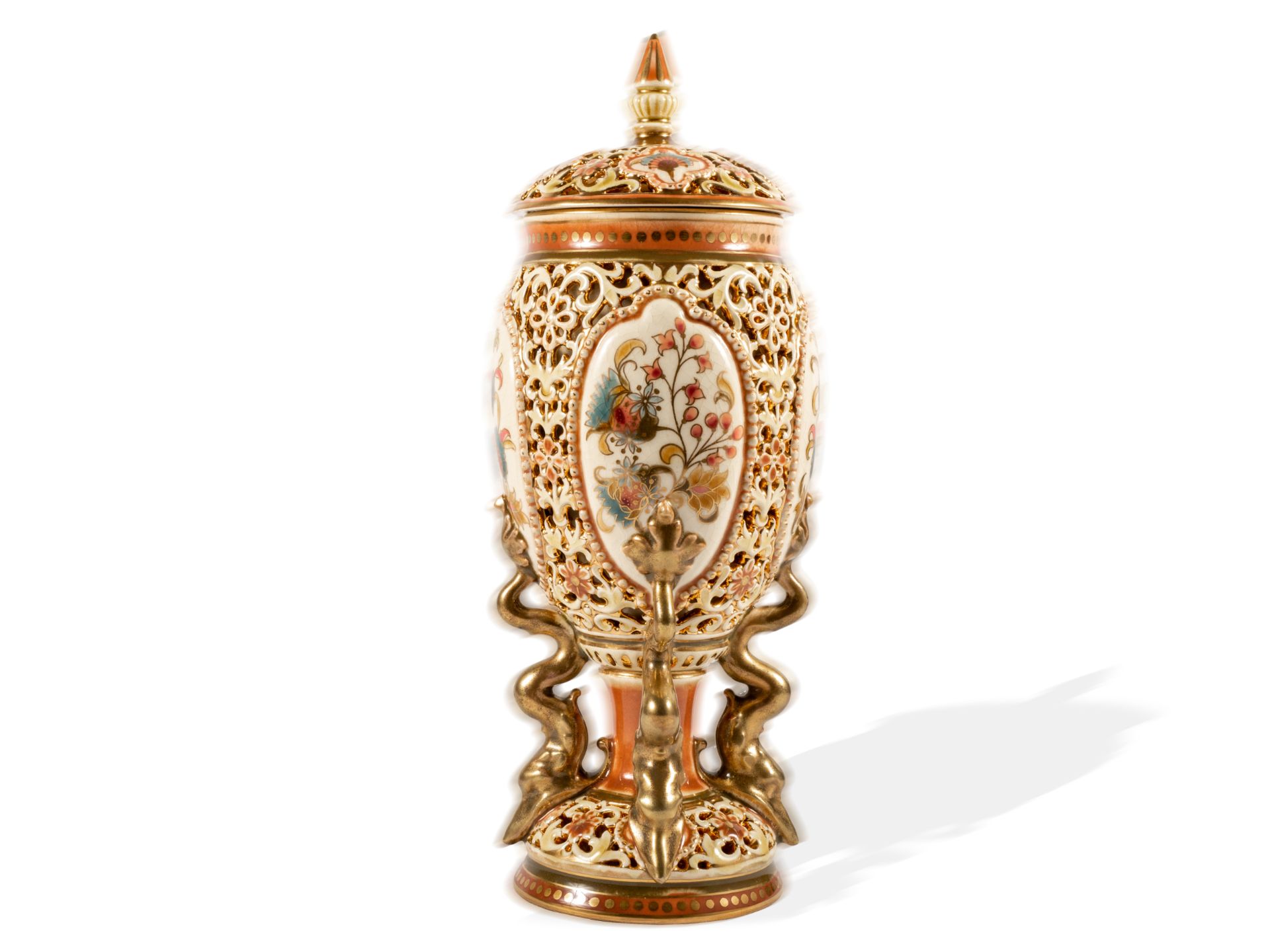 Vase mit Deckel, Zsolnay, Pécs, Um 1895/1900