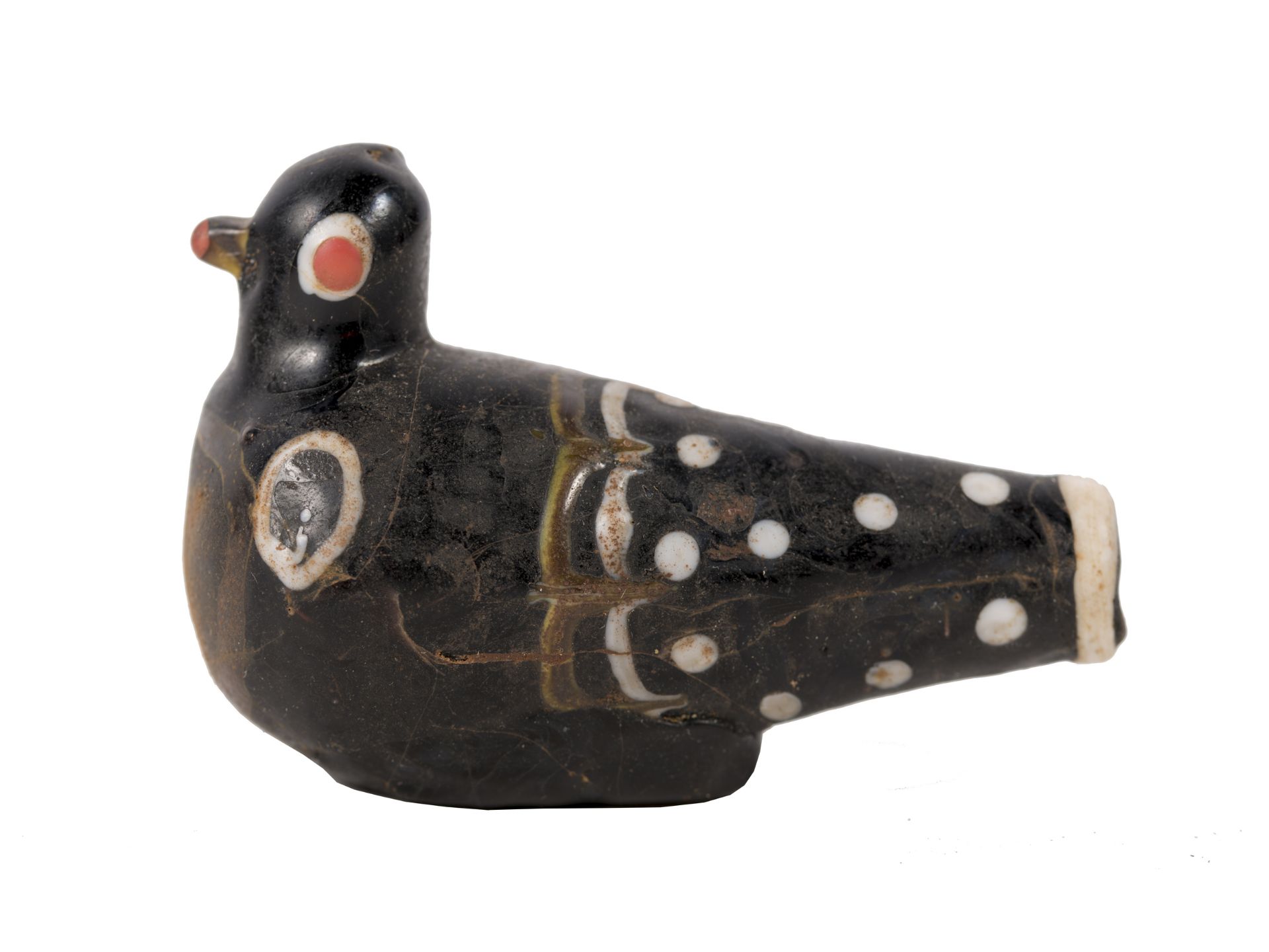 Phoenician sand core glass, In the form of a bird - Image 2 of 8