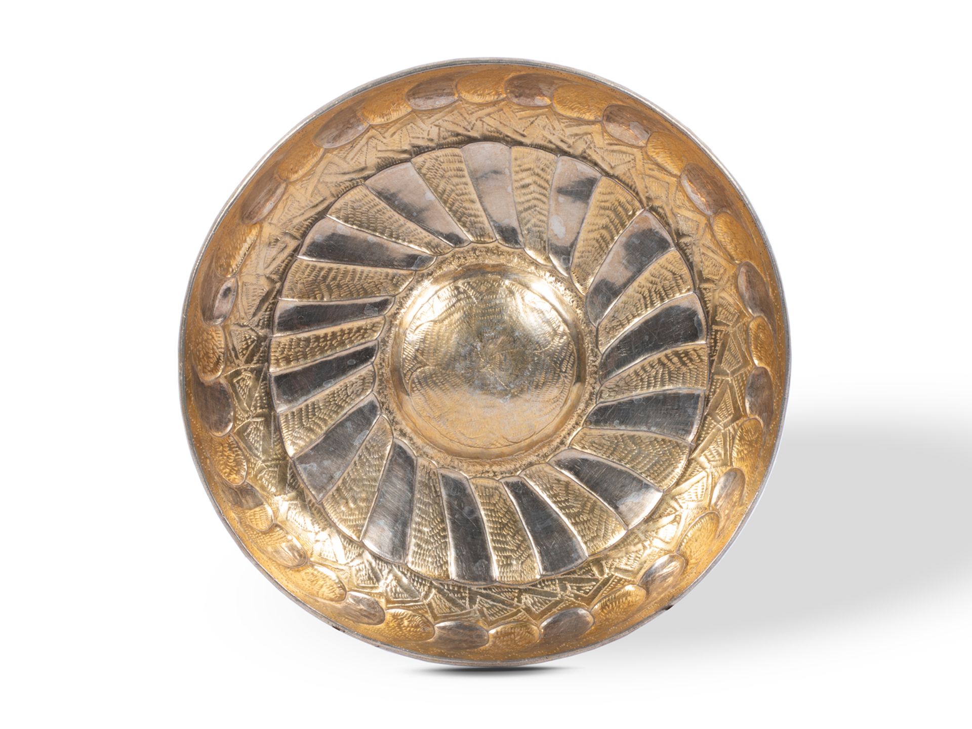 Ottoman silver bowl, Silver chased & gilded, 1st half 16th century