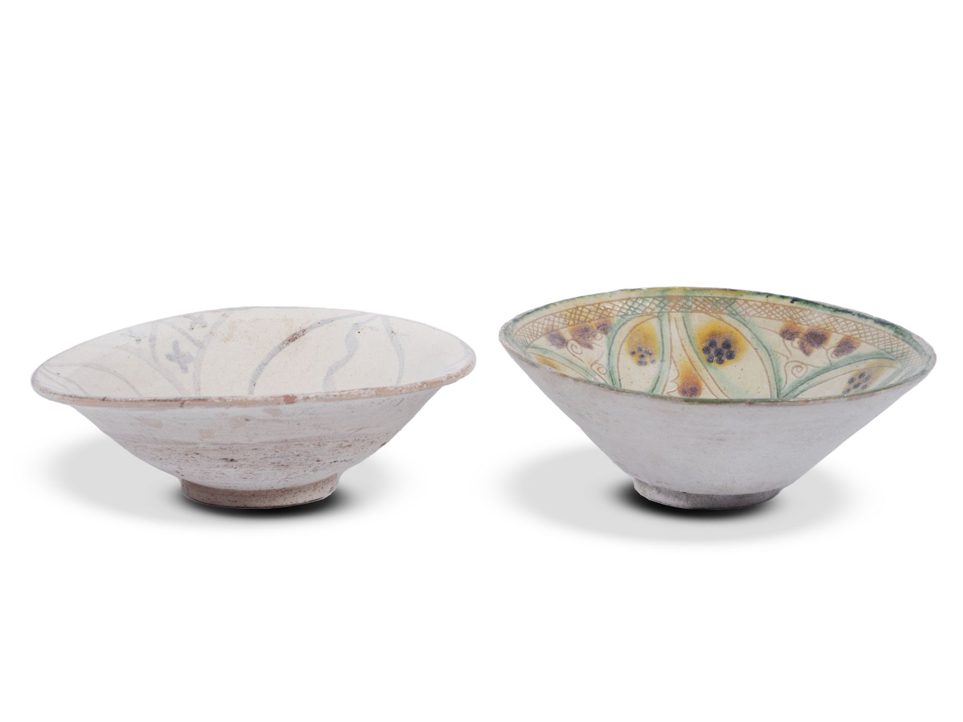 2 bowls, Nishapur, Antique - Image 2 of 4