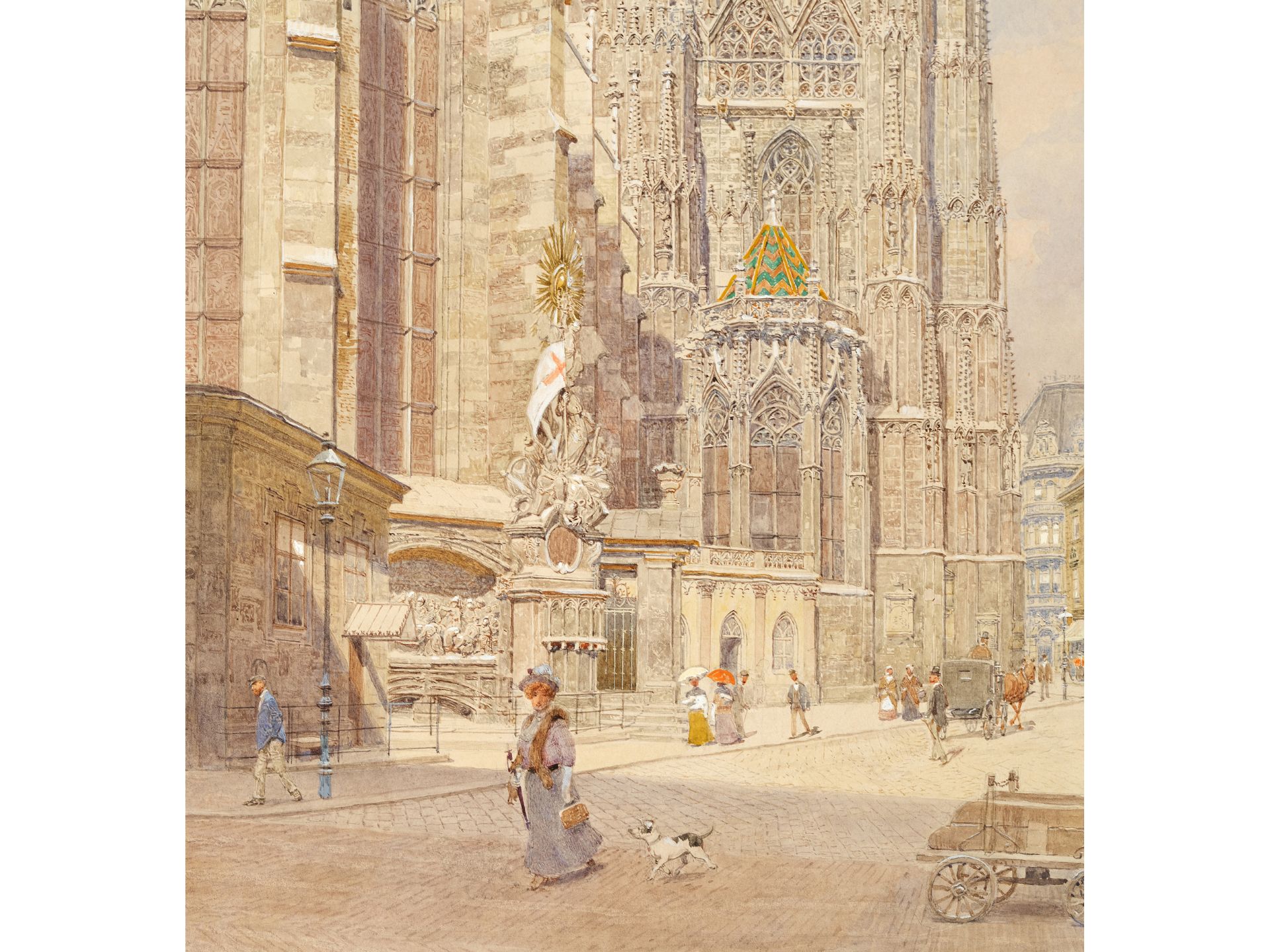 Franz Kopallik, Vienna 1860 - 1931 Vienna, North tower of St. Stephen's Cathedral - Image 3 of 6
