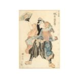 Japanischer Farbholzschnitt:, Utagawa Kunisada/Toyokuni III, Edo 1786 – 1865 Edo