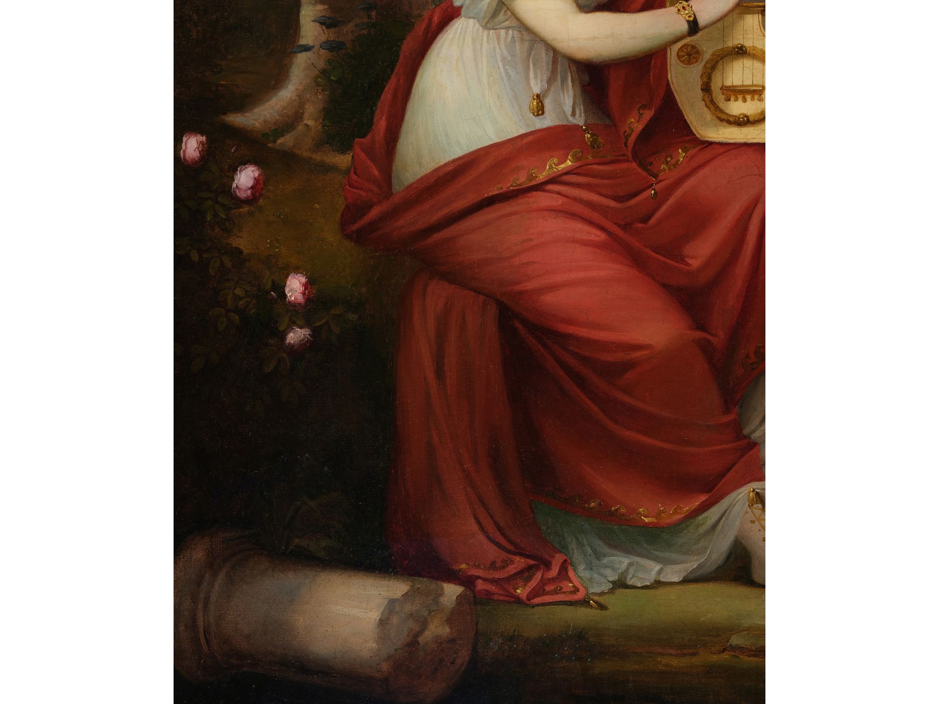 Classicist artist, Lady with lyre, Around 1800 - Image 5 of 7