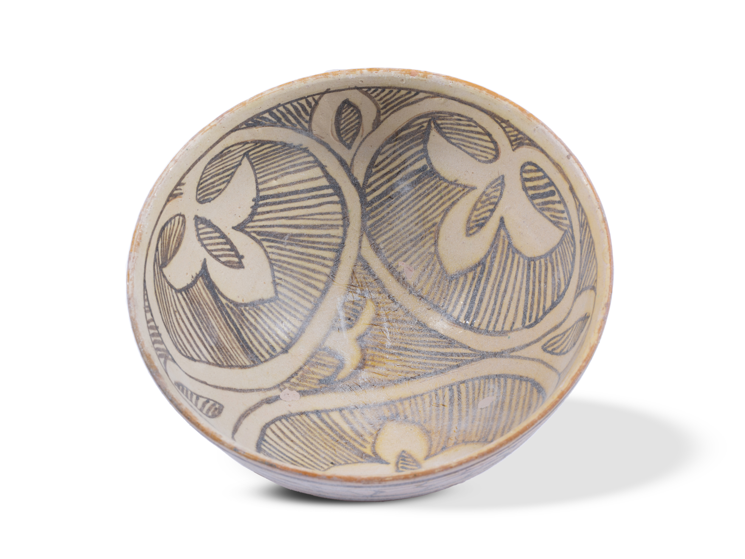 2 bowls with palmette decoration, Nishapur, Antique - Image 4 of 6