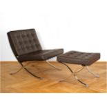 Barcelona Chair, Ausführung 1990er/2000er, Entwurf von Ludwig Mies van der Rohe & Lilly Reich