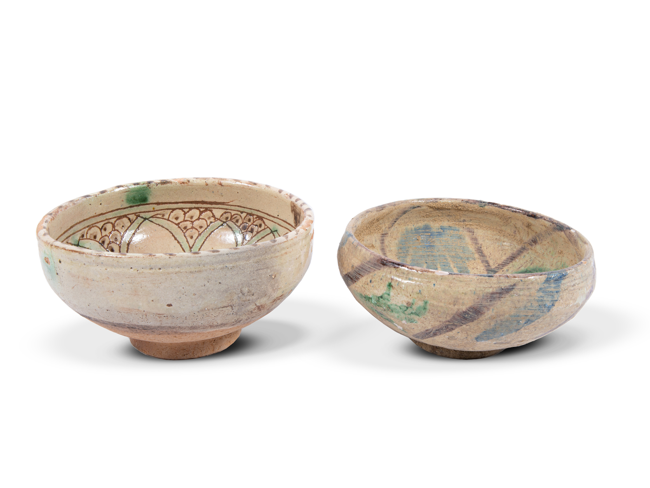 2 bowls, Nishapur, Antique - Image 2 of 3