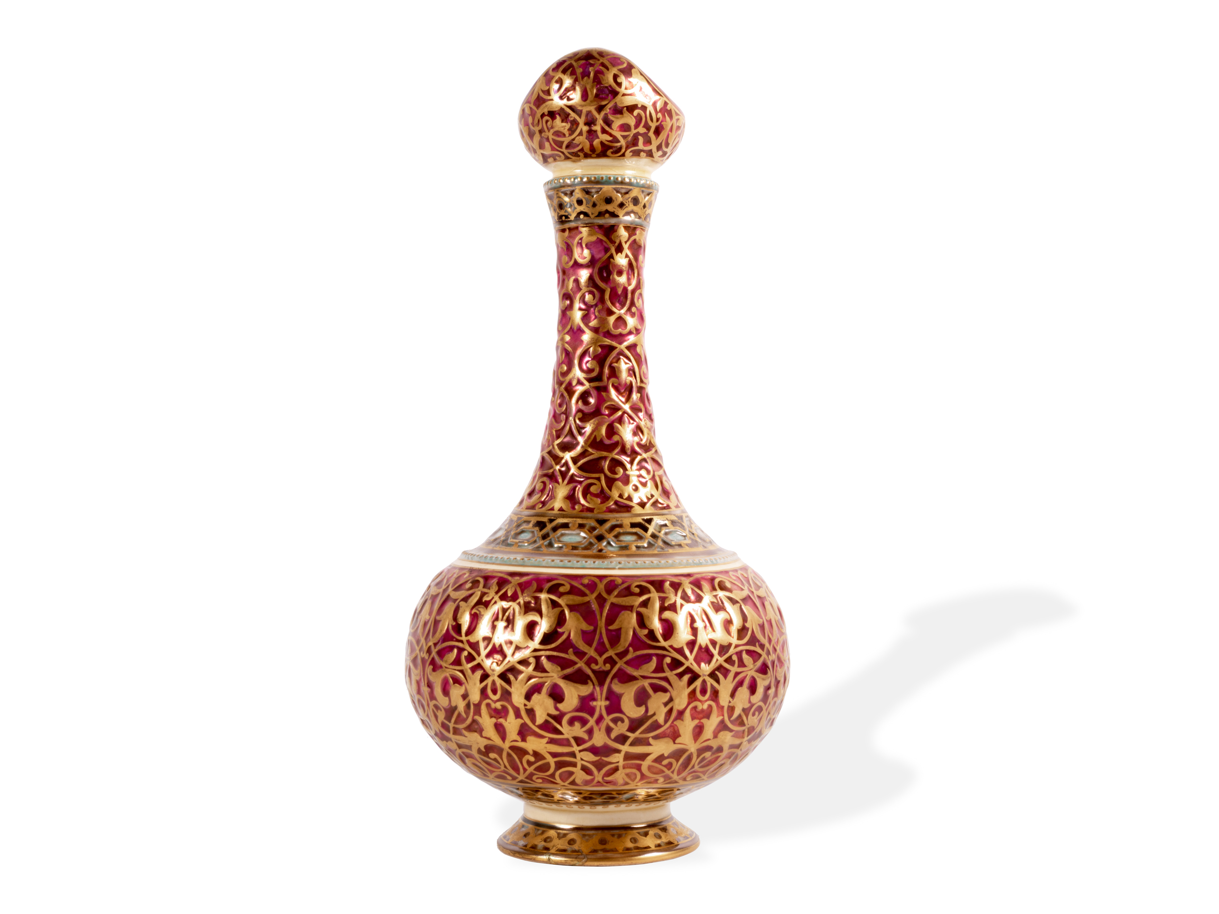 Vase, Zsolnay, Pécs, Around 1900, Porcelain faience - Image 2 of 5