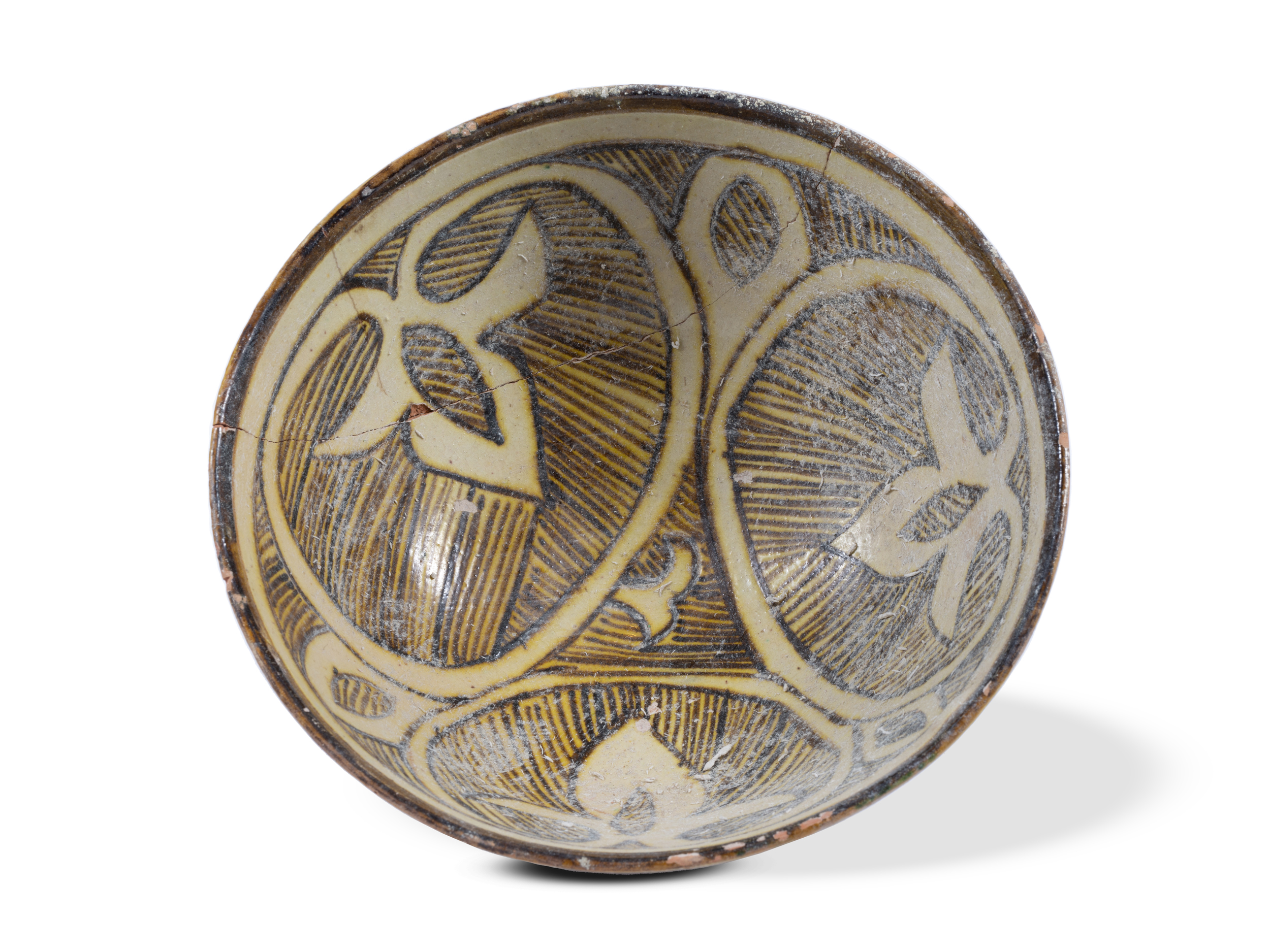 2 bowls with palmette decoration, Nishapur, Antique - Image 3 of 6