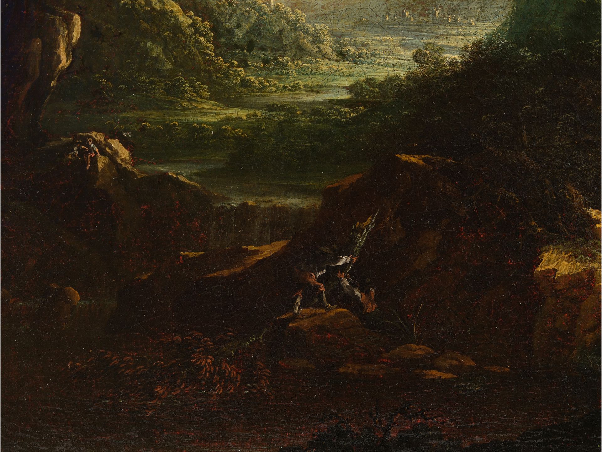 Christian Hilfgott Brand, Frankfurt 1694 – 1756 Wien, Ideale Landschaft - Bild 5 aus 7