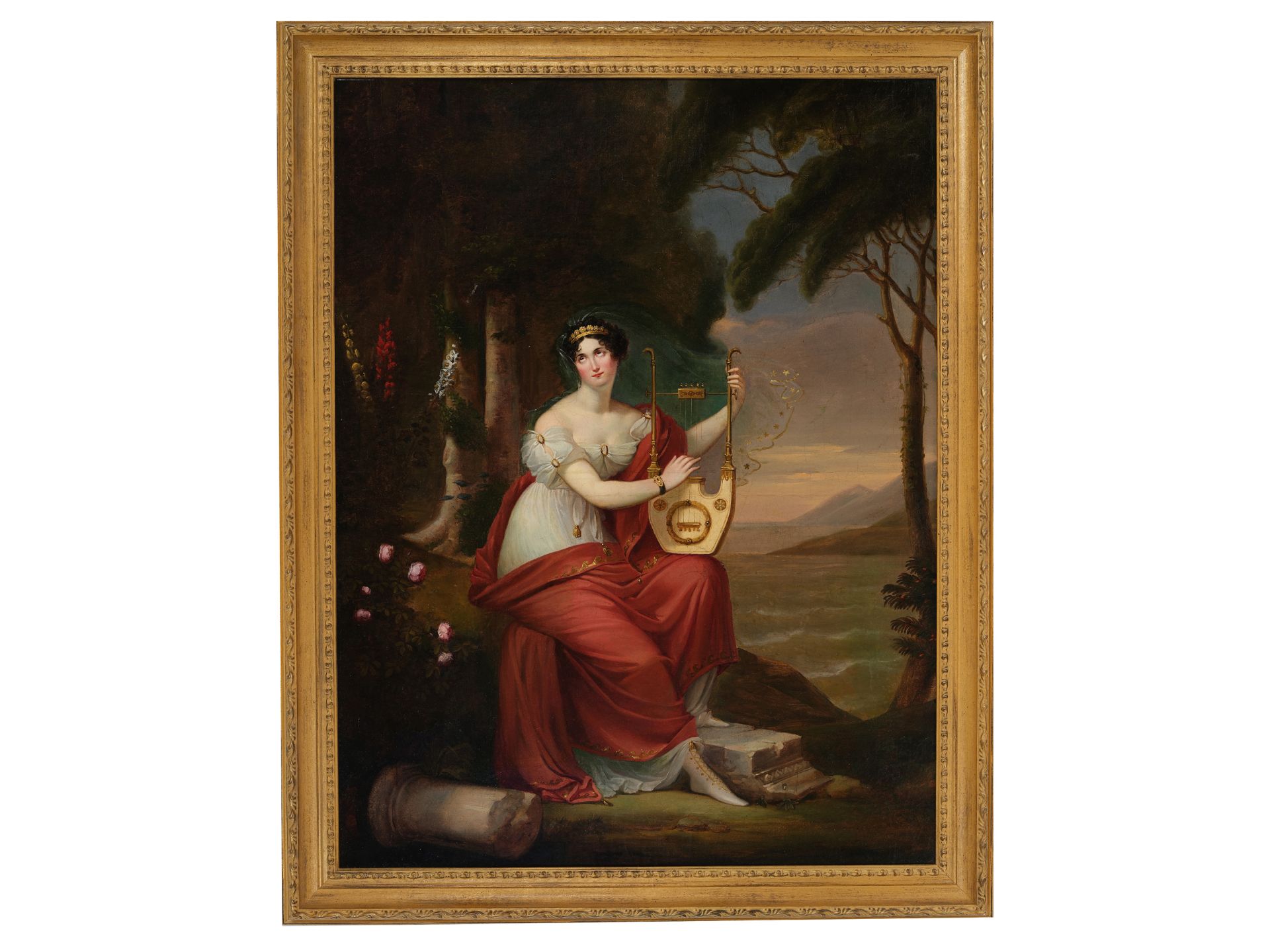 Classicist artist, Lady with lyre, Around 1800 - Image 2 of 7