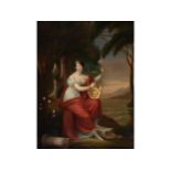 Klassizistischer Künstler, Dame mit Lyra, Um 1800