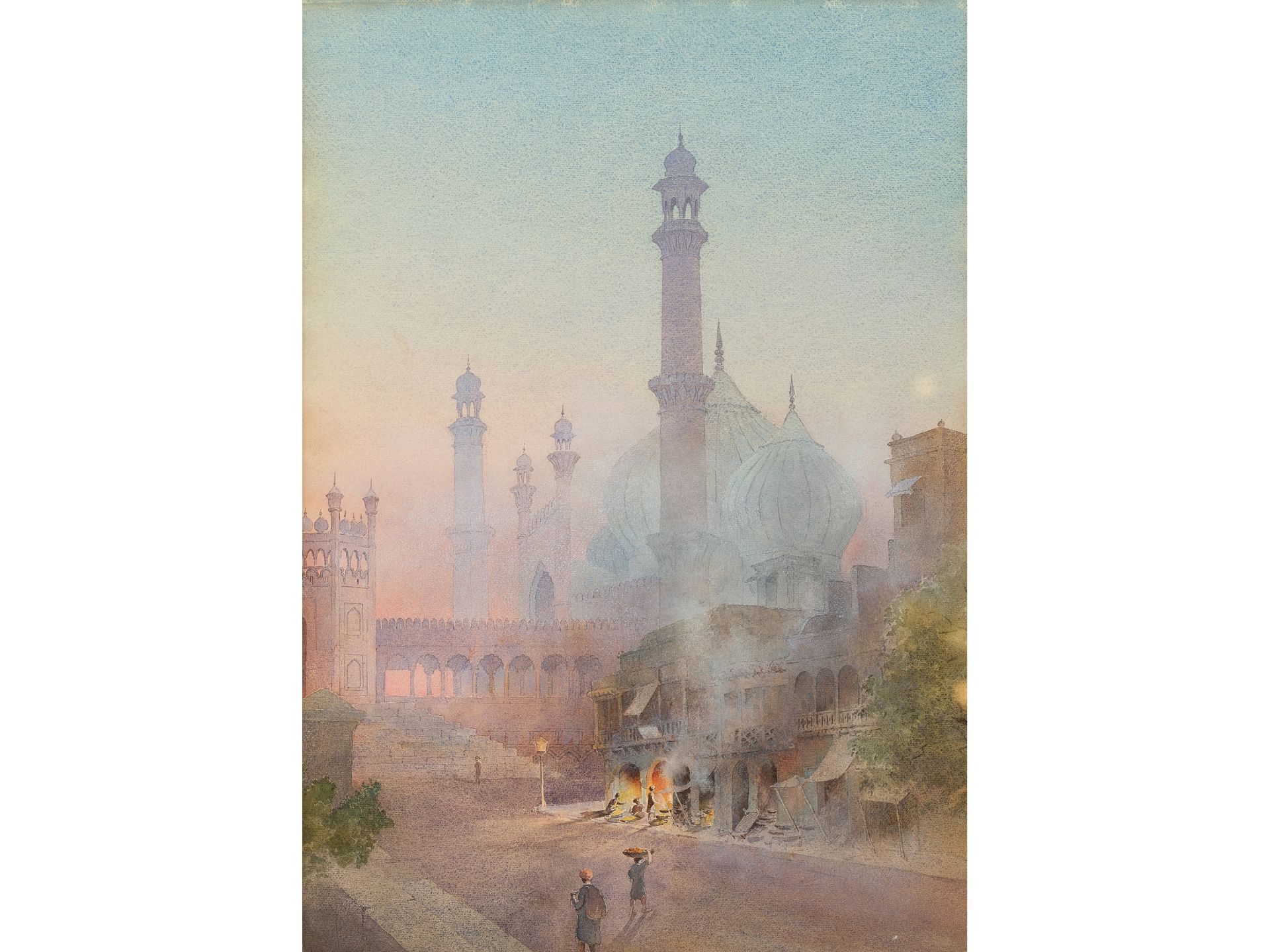 Sunrise in the Orient, Watercolour on paper