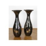 2 große Vasen, China/Japan?, Keramik mit Perlmuttintarsien