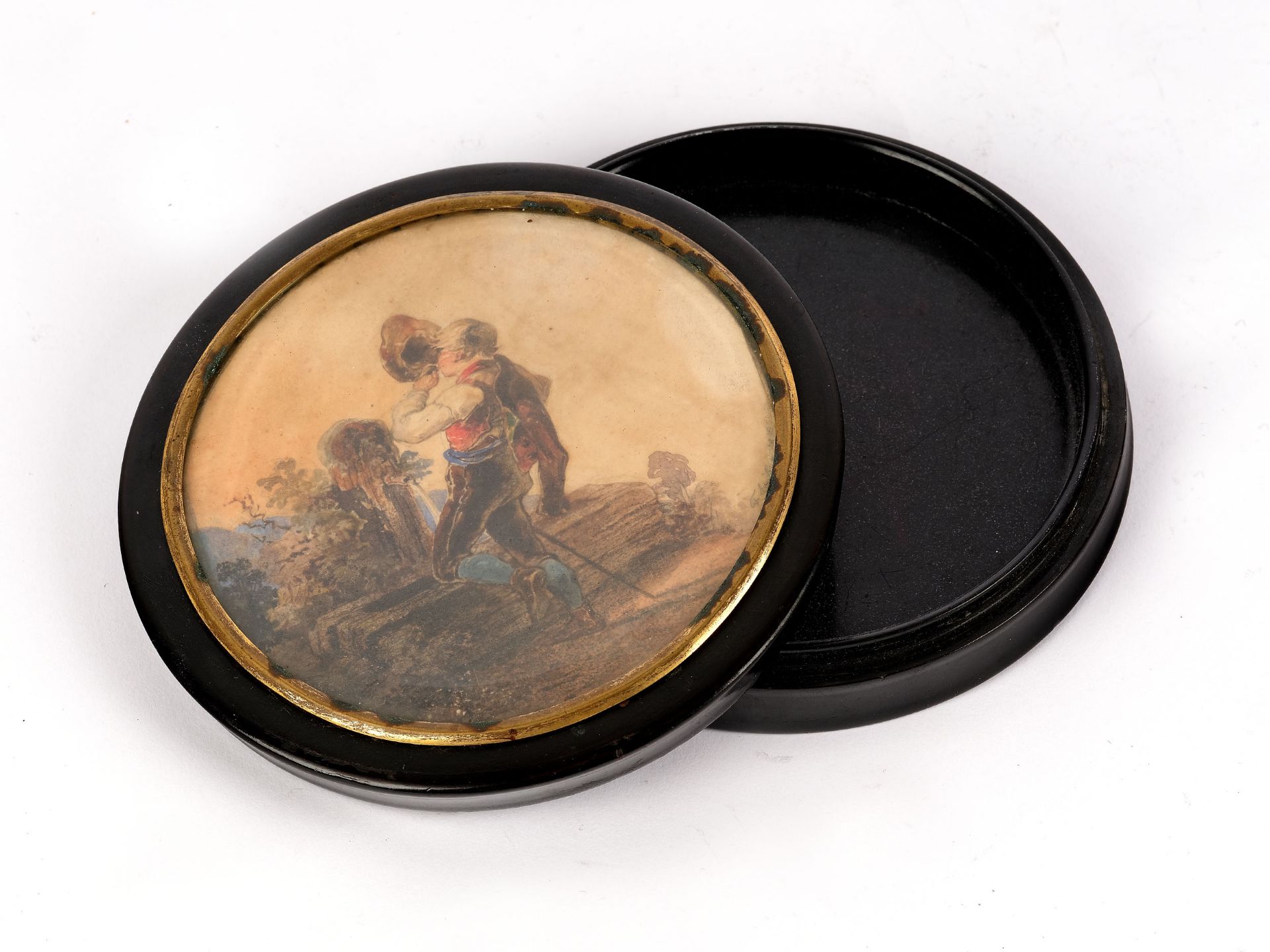 Probably Franz Xaver Stöber, Vienna 1795 - 1858 Vienna, Attributed, Biedermeier lidded box - Image 2 of 2