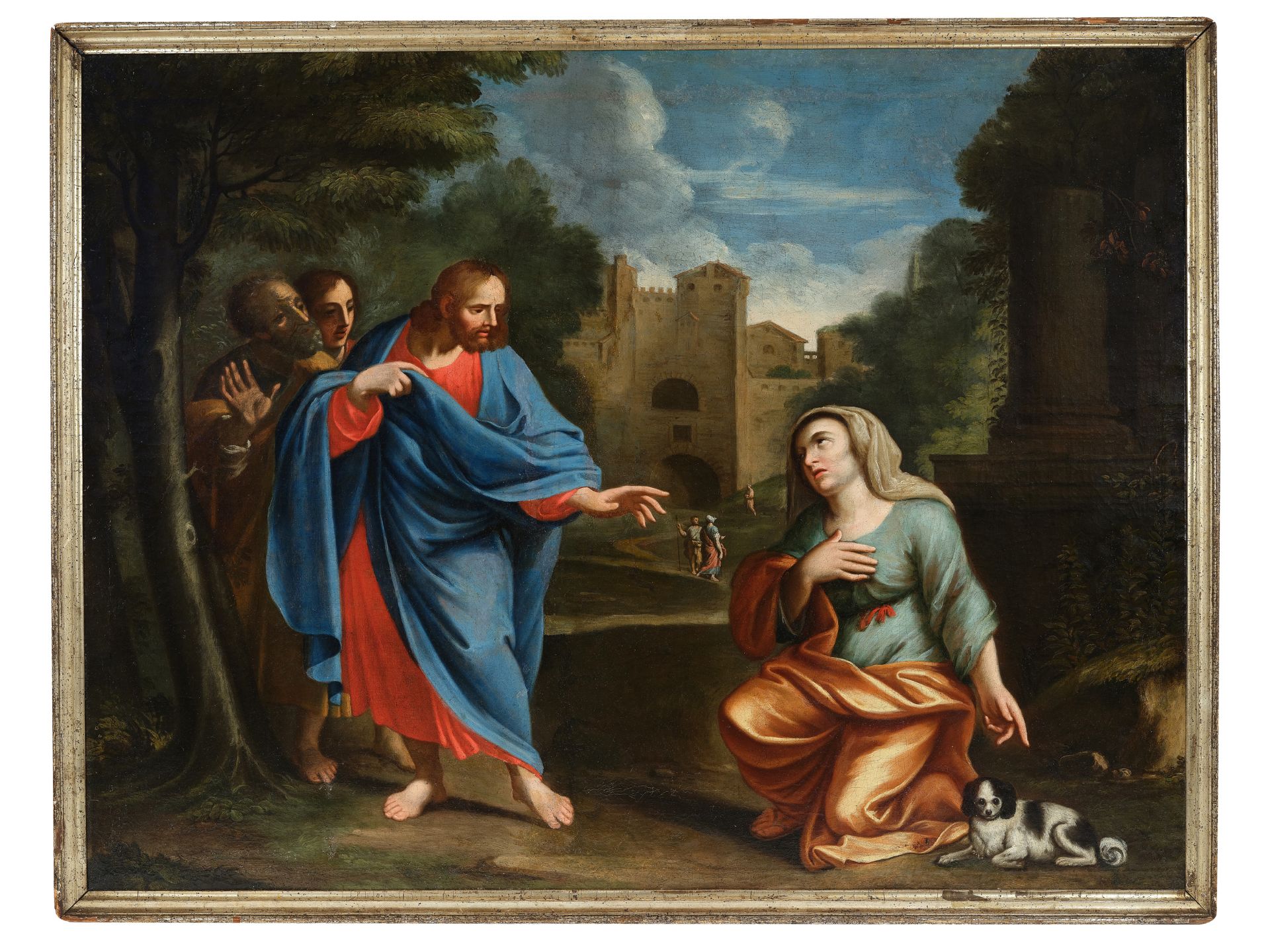 Jesus trifft die kanaanäische Frau, Italienische Schule, 17./18. Jahrhundert - Bild 2 aus 6