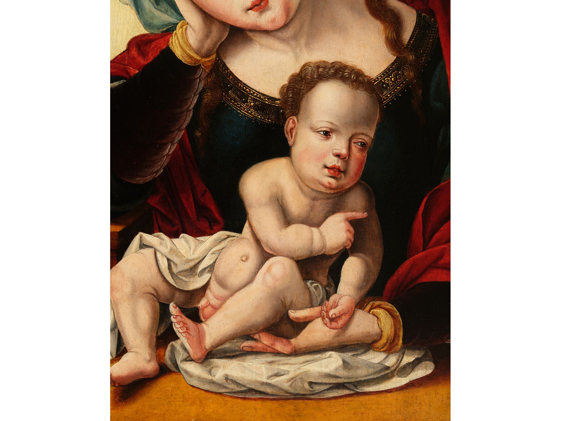 Jan Gossaert, gen. Mabuse, Antwerpen 1478 - 1532 Antwerpen, Umkreis, Madonna - Bild 4 aus 5