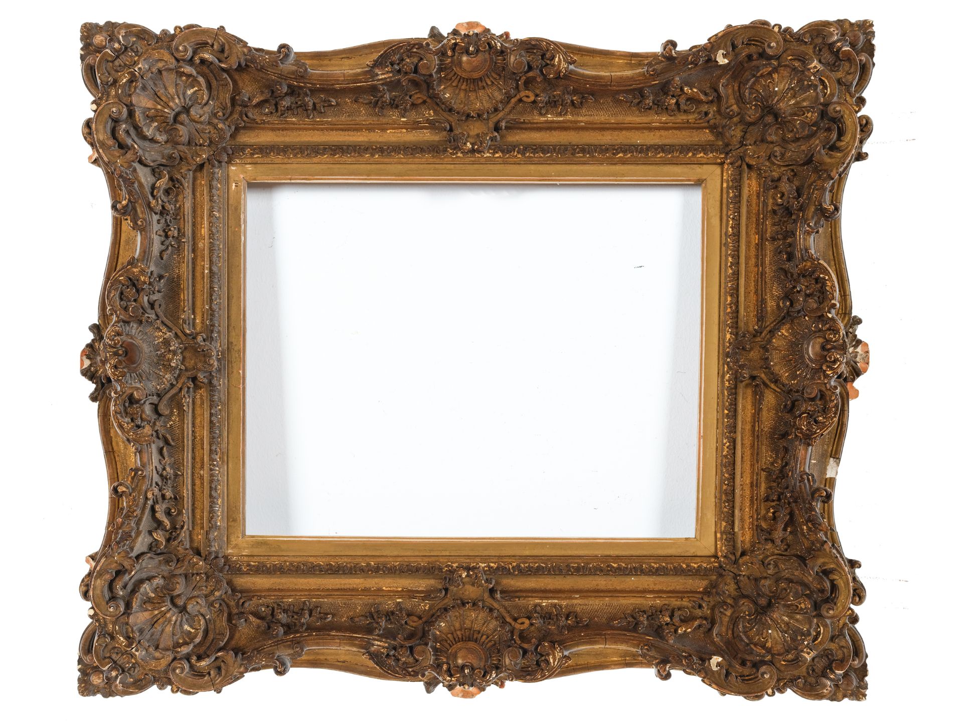 French frame, Louis XV, Wood/mass gold-plated