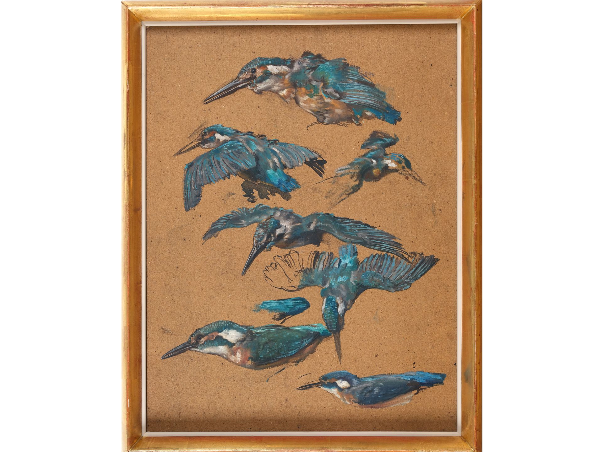 Alexander Pock, Znojmo 1871 - Vienna 1950, Kingfisher studies - Image 2 of 4