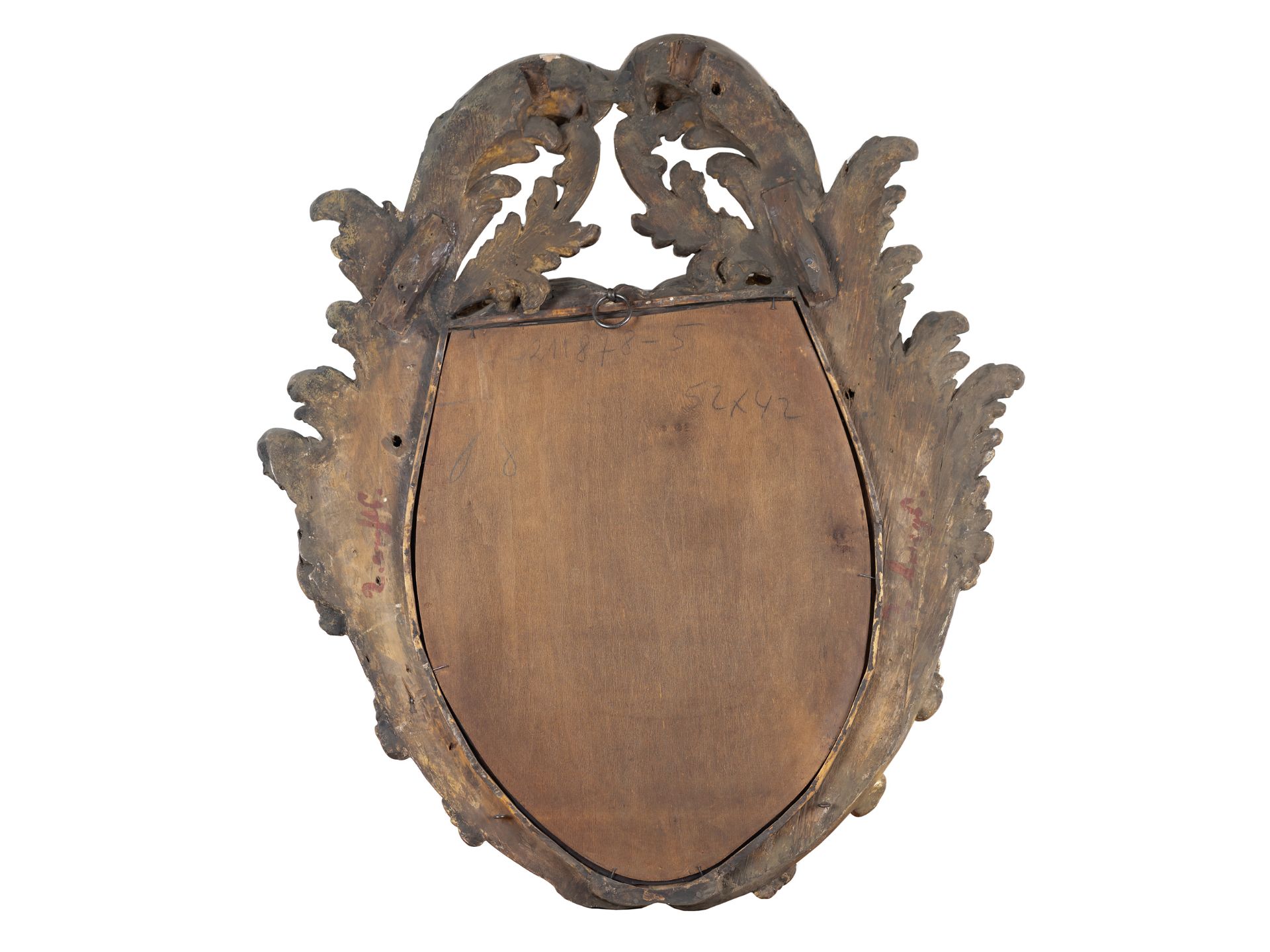 Baroque wall mirror, Late Louis XIV, Lime wood carved & gilded - Image 2 of 2