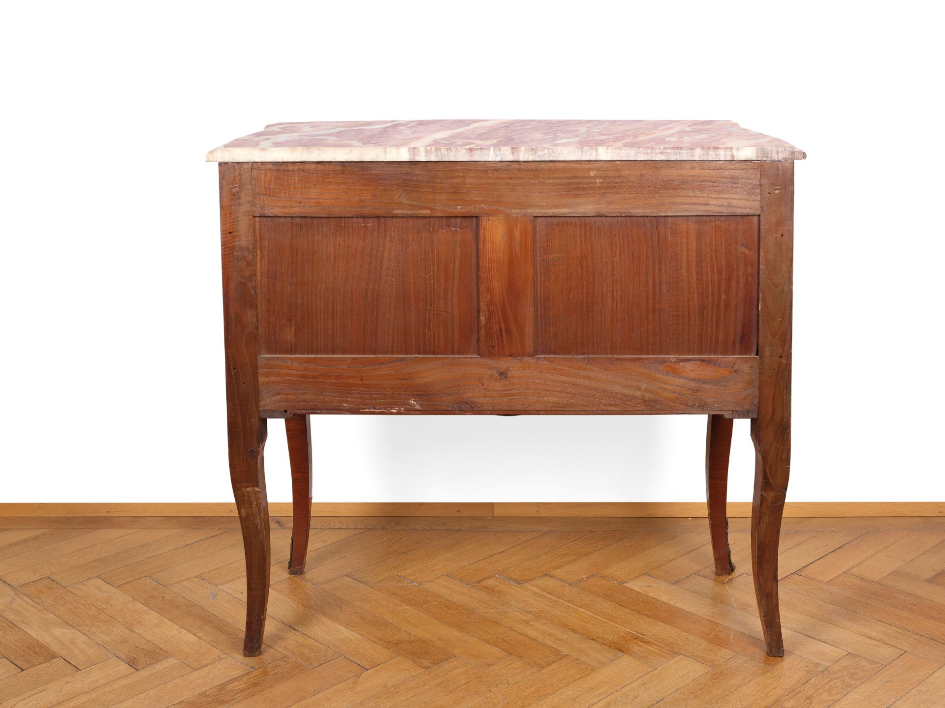 Chest with drawers and marble top, Linear inlaid, Two drawers - Image 5 of 5