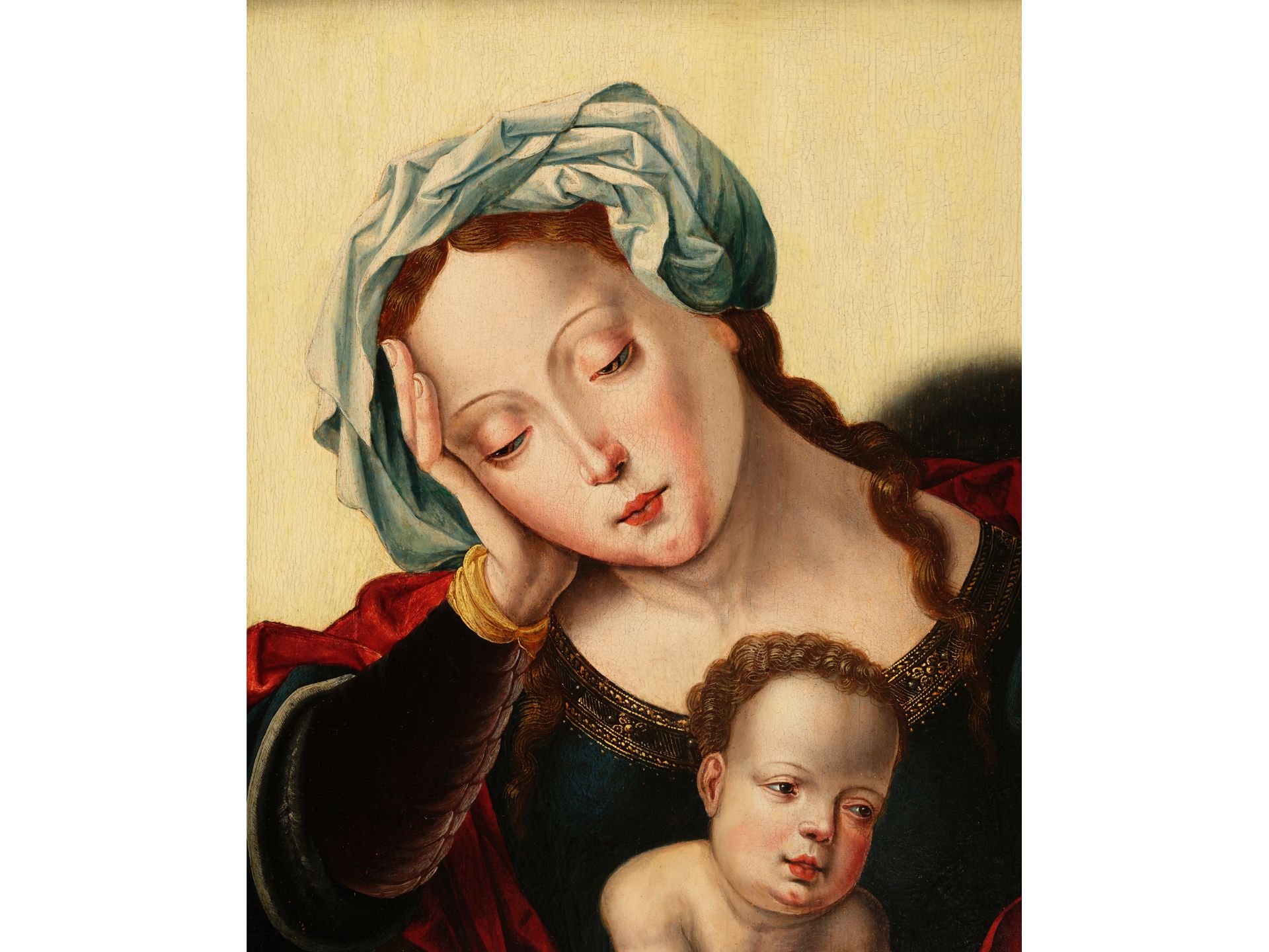 Jan Gossaert, gen. Mabuse, Antwerpen 1478 - 1532 Antwerpen, Umkreis, Madonna - Bild 3 aus 5