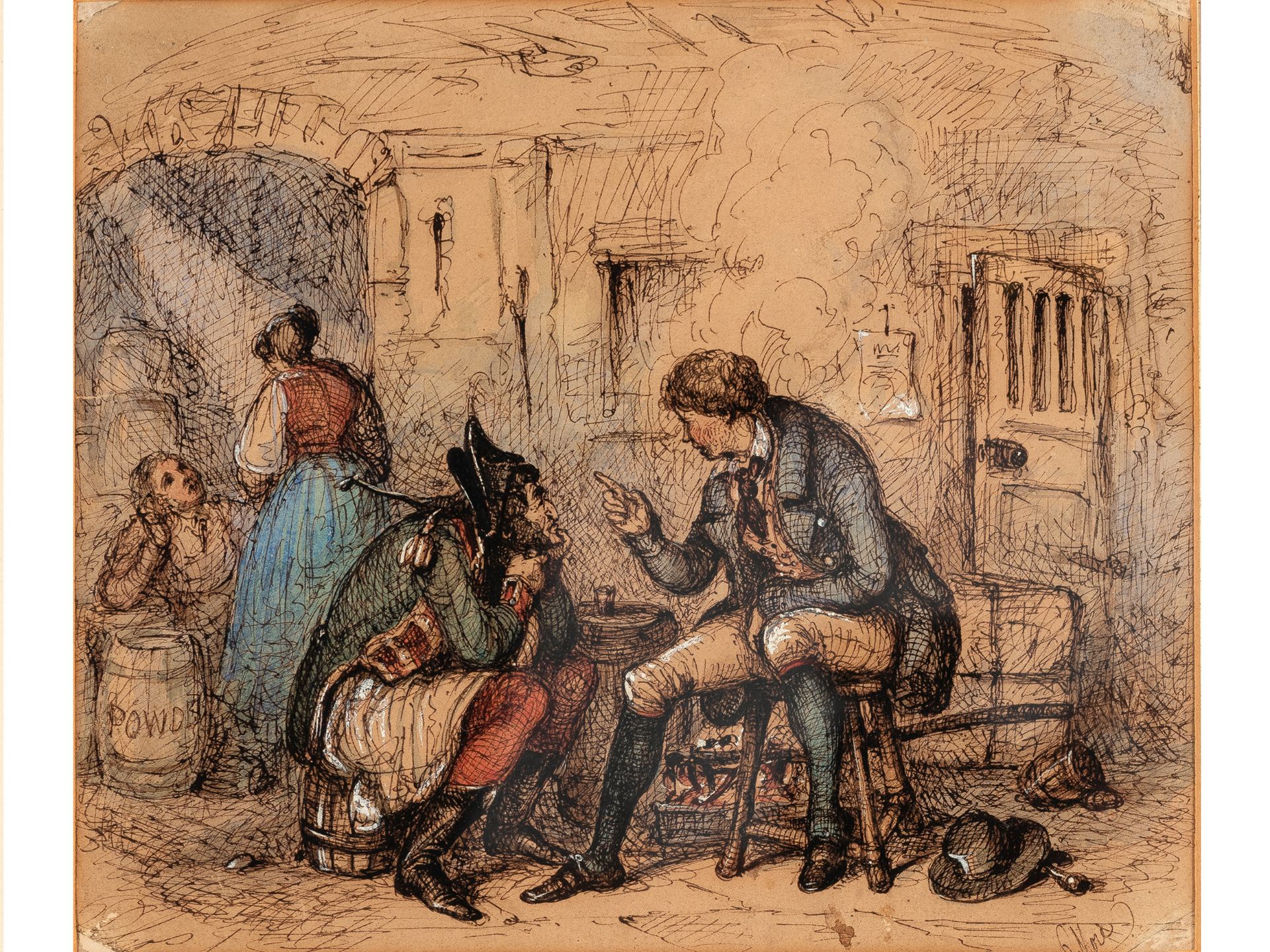 English artist, 19th century, Tavern scene