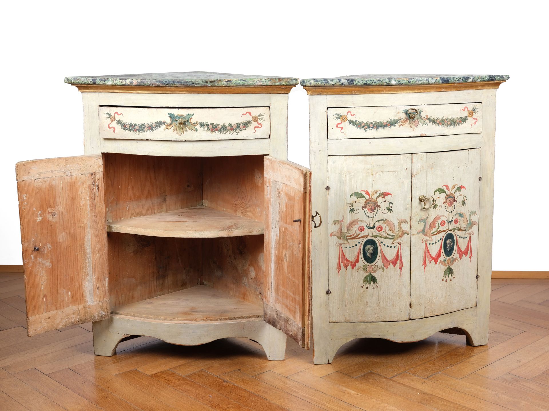 Pair of corner cupboards, Italy, 19th century - Image 3 of 4