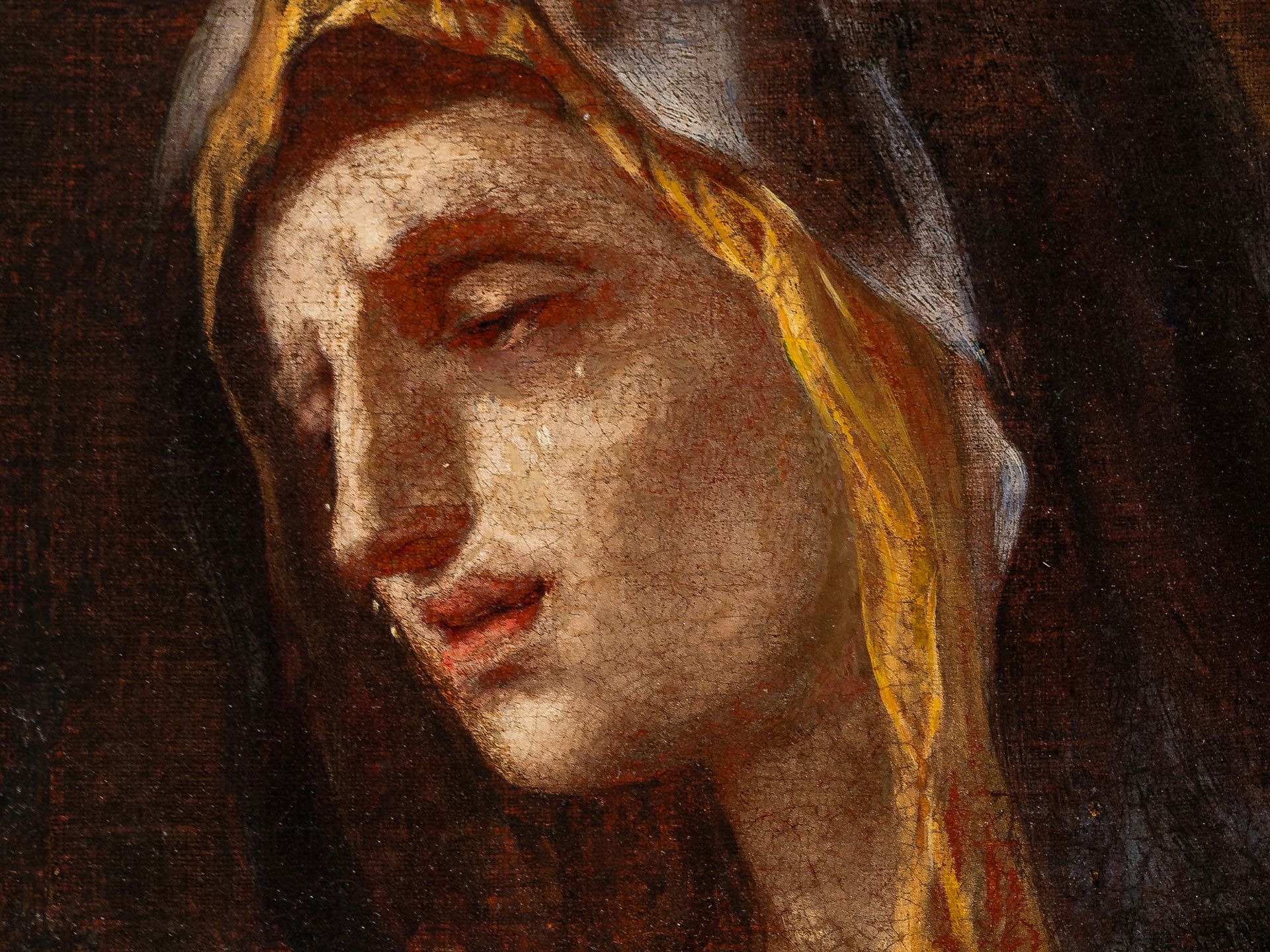 Mourning Mary, Roman School, 17th century - Image 3 of 4