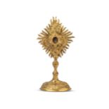 Reliquary monstrance, St. Matthew, Brass gold-plated