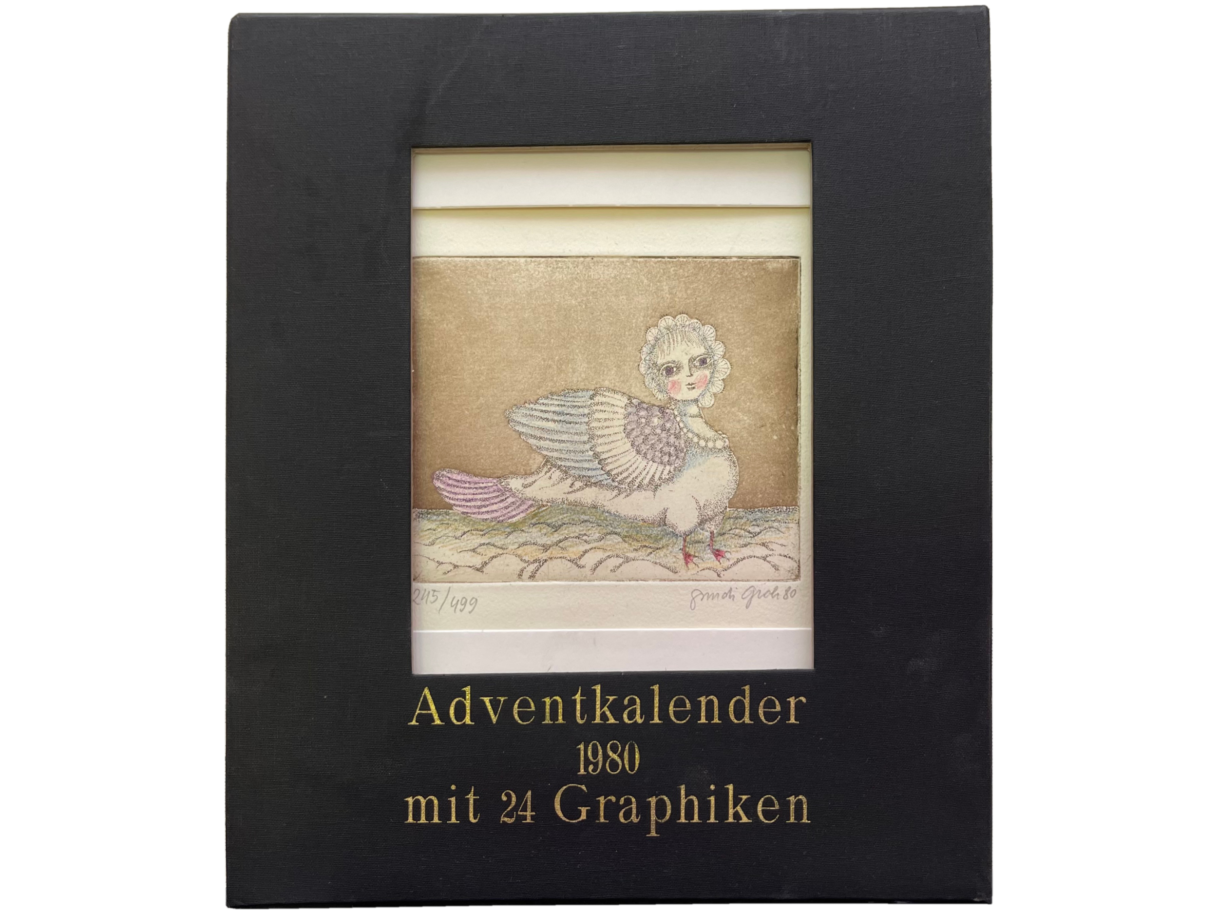 Konvolut: Adventskalender mit 24 Graphiken