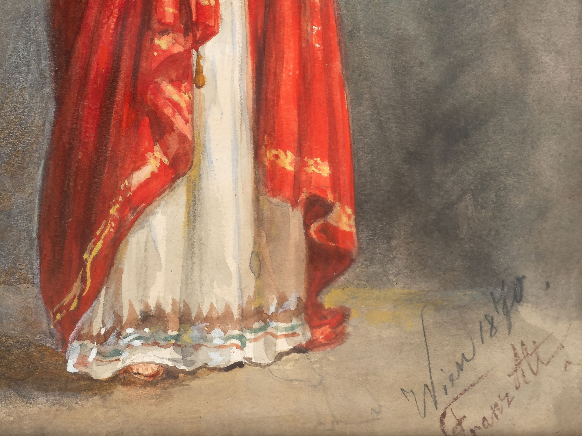 Franz Alt, Vienna 1821 - 1914 Vienna, Joanna Countess of Arka? - Image 3 of 4