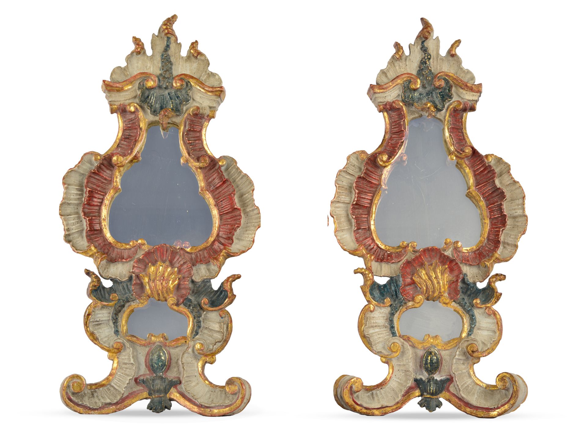 Pair of Baroque Mirrors, South German, Mid-18th century