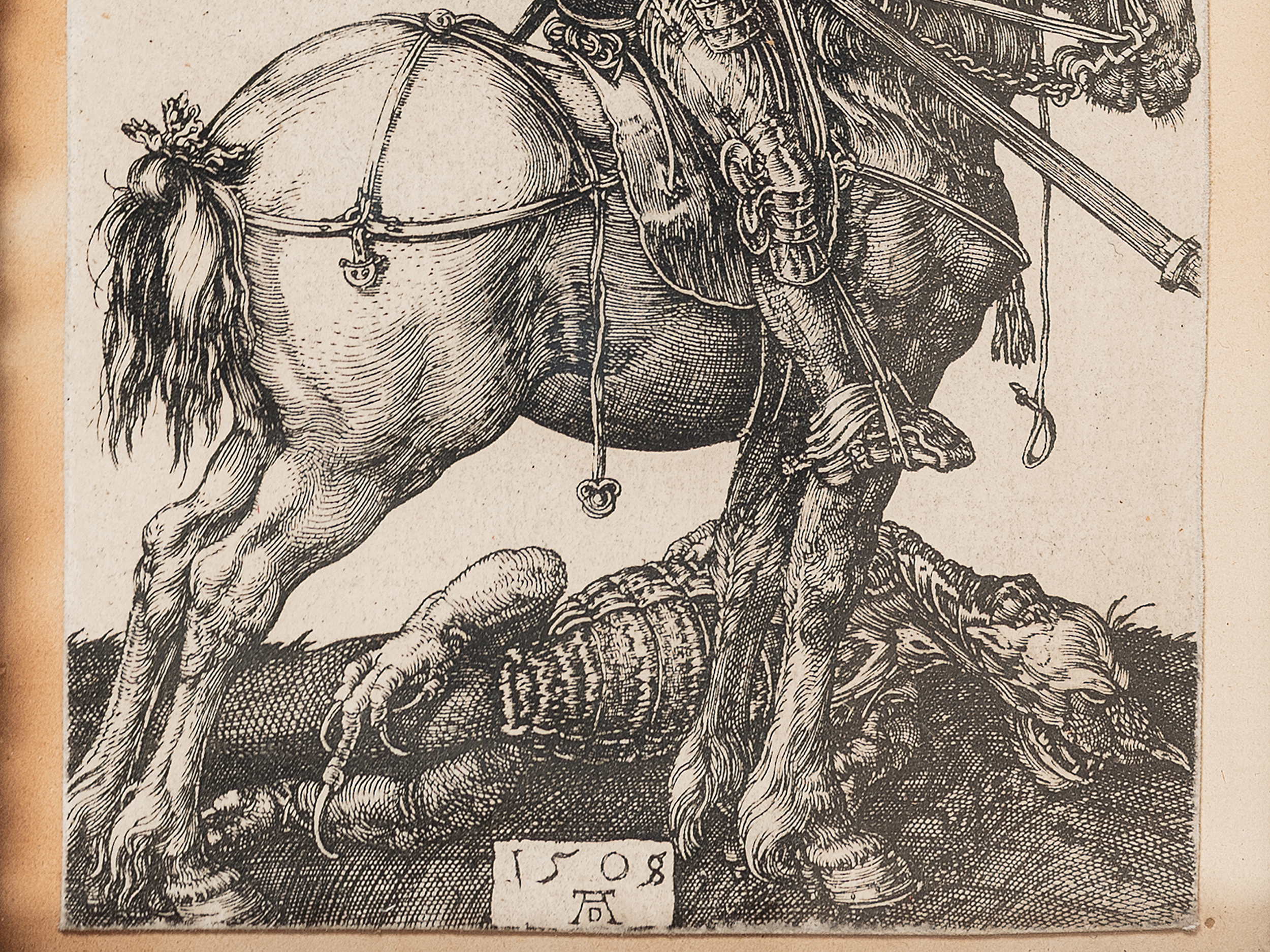 Albrecht Dürer, Nürnberg 1471 – 1528 Nürnberg, Nachfolge, Der Heilige Georg zu Pferd - Bild 3 aus 4