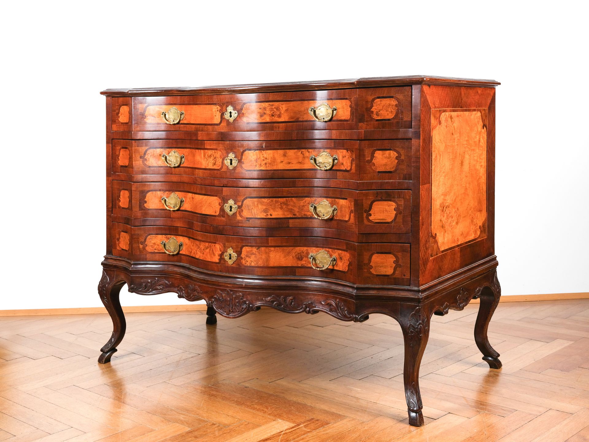 Chest with drawers, Four drawers, South German - Image 2 of 4