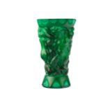 Vase, Art Deco, Malachitglas