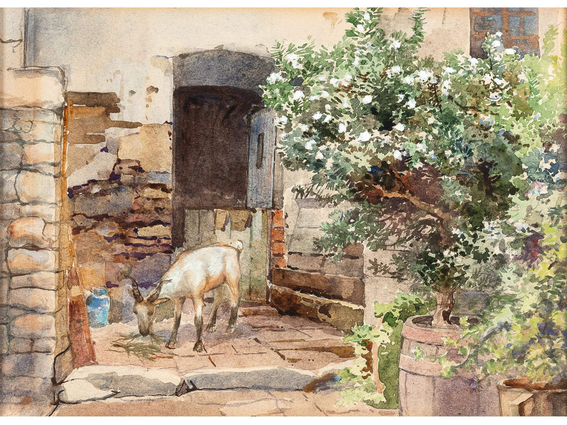 Marie Egner, Bad Radkersburg 1850 - 1940 Vienna, The goat
